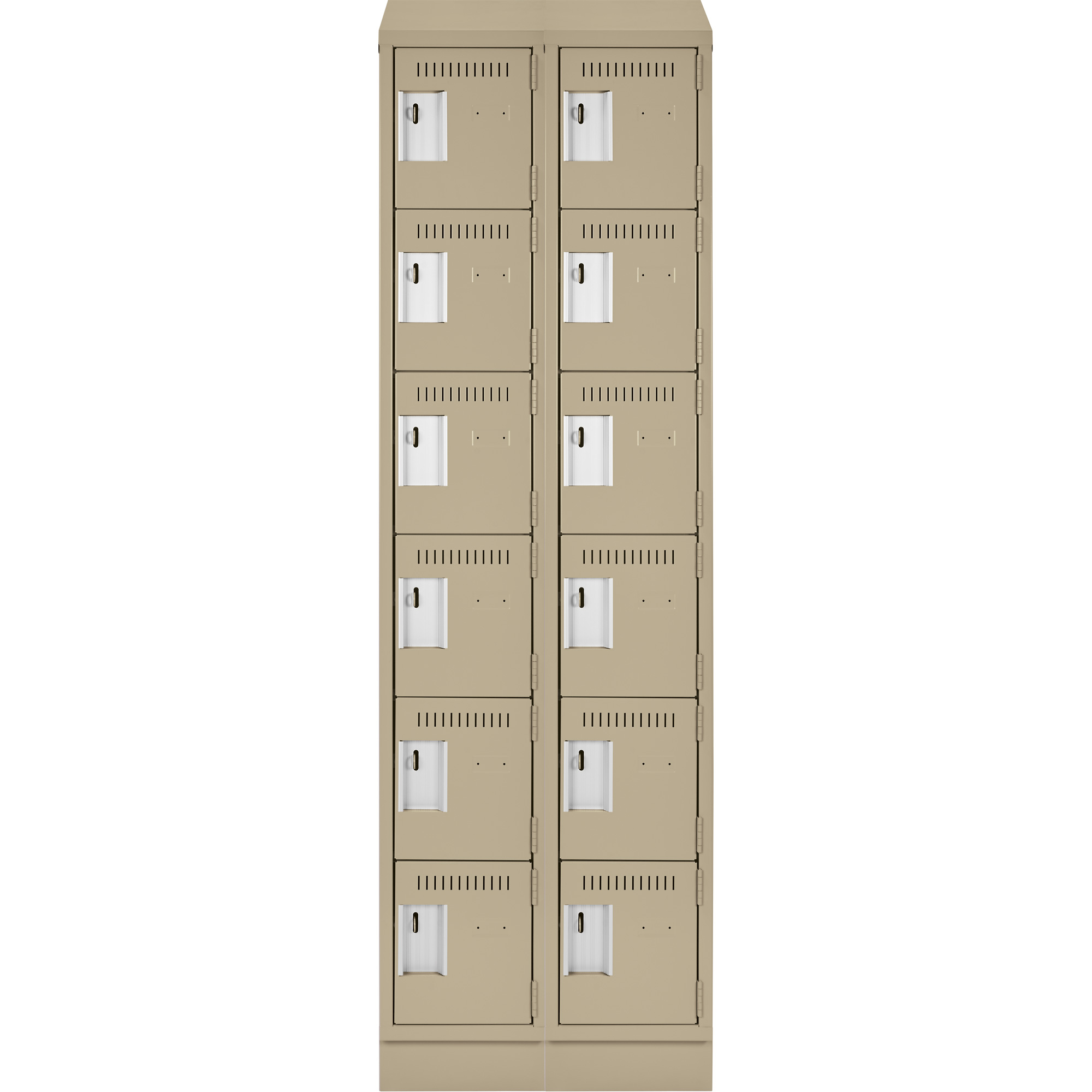 Petit casier Clean-Line, 6 niveaux, Bloc de 2, 18" x 72" x 15", Acier – Image 2