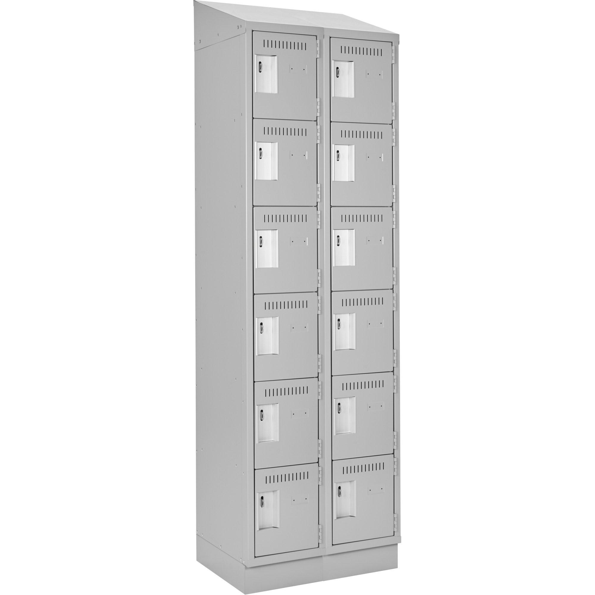 Petit casier Clean-Line, 6 niveaux, Bloc de 2, 15" x 72" x 15", Acier