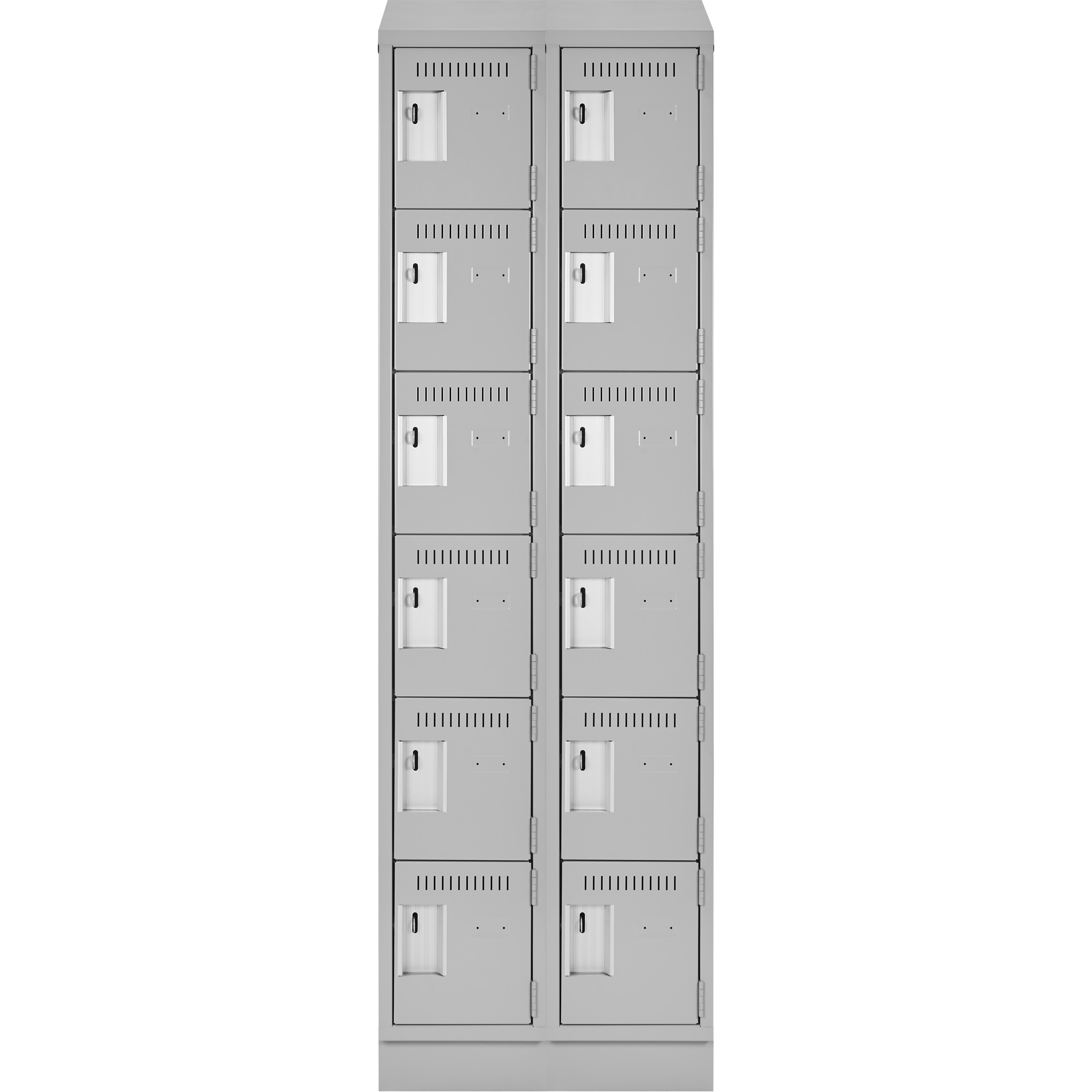 Petit casier Clean-Line, 6 niveaux, Bloc de 2, 18" x 72" x 18", Acier – Image 2