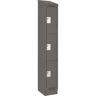 Casiers Clean LineMC, 3 niveaux, 12" x 15" x 82", Acier, Charbon, Rivet (assemblé)