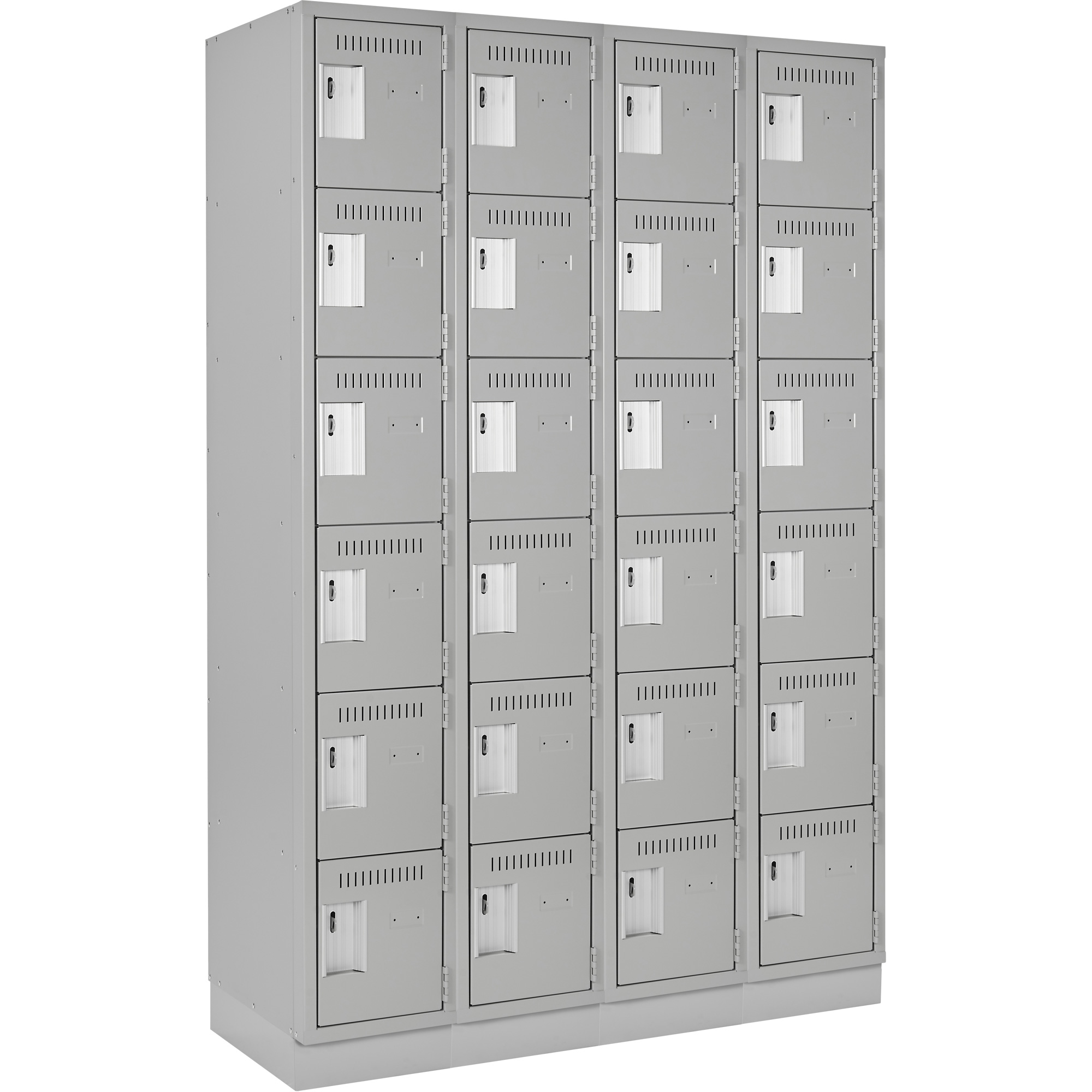 Petit casier Clean-Line, 6 niveaux, Bloc de 4, 12" x 72" x 12", Acier