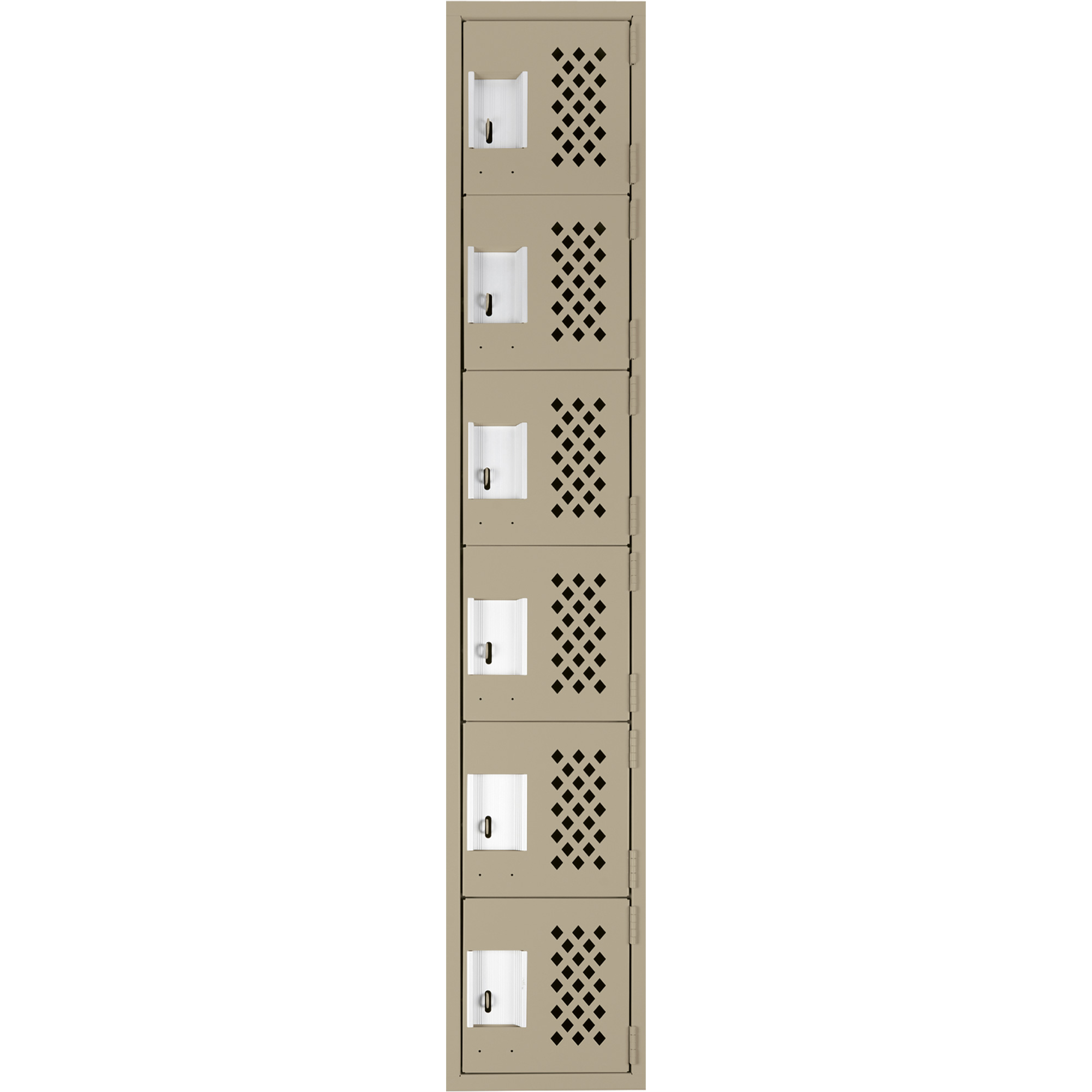 Petit casier perforé Clean-Line, 6 niveaux, 12" x 72" x 12", Acier – Image 2