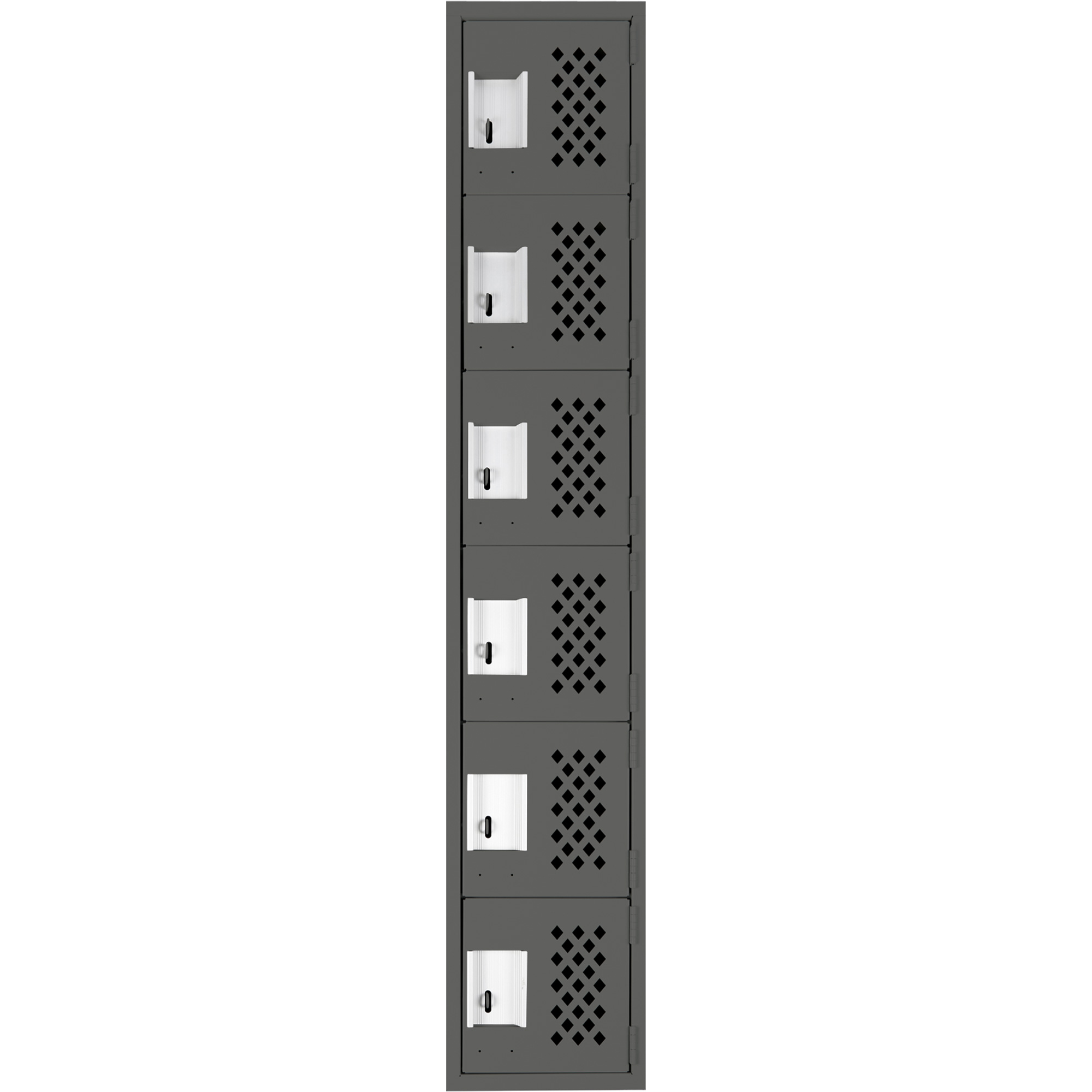 Petit casier perforé Clean-Line, 6 niveaux, 15" x 72" x 12", Acier – Image 2