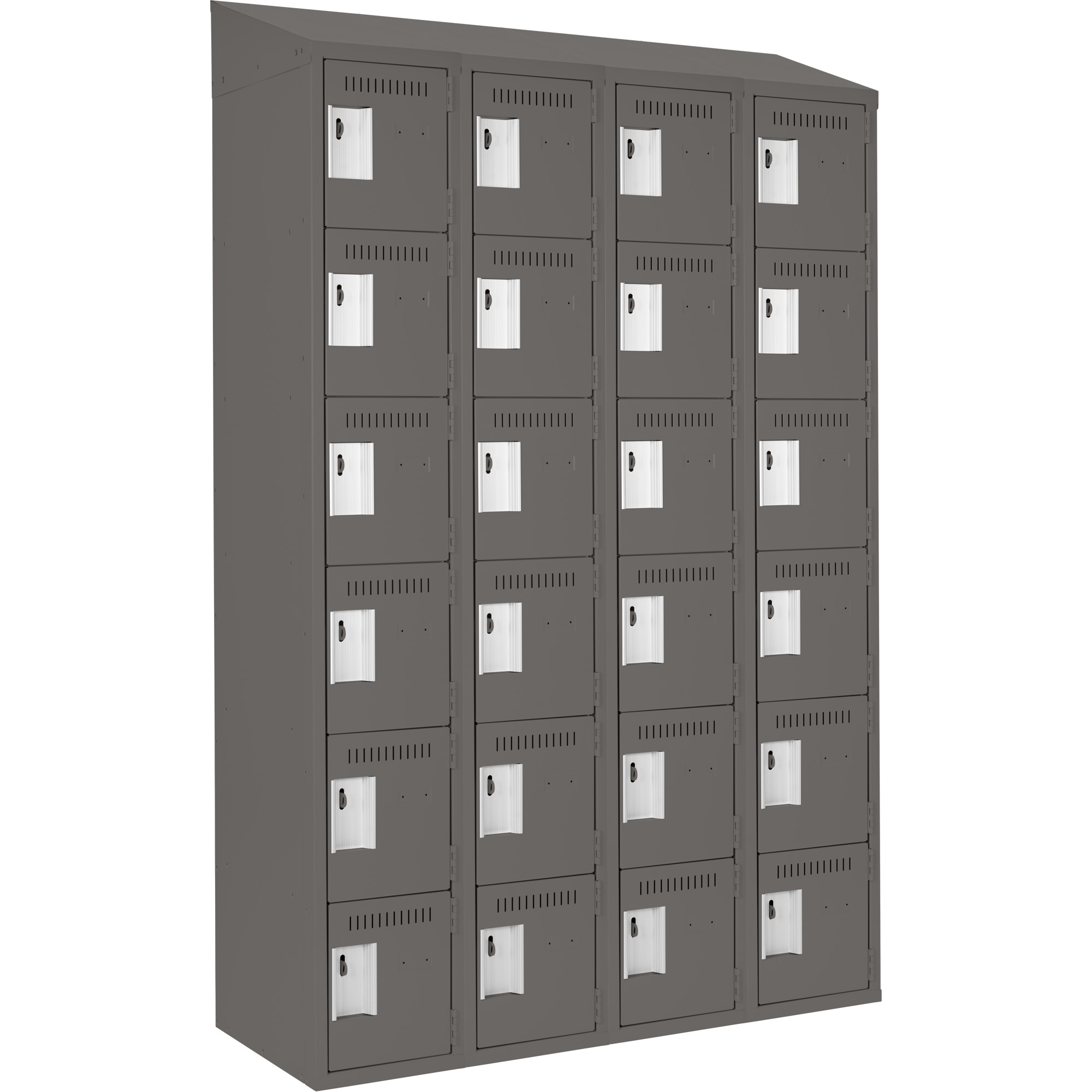 Petit casier Clean-Line, 6 niveaux, Bloc de 4, 18" x 72" x 18", Acier