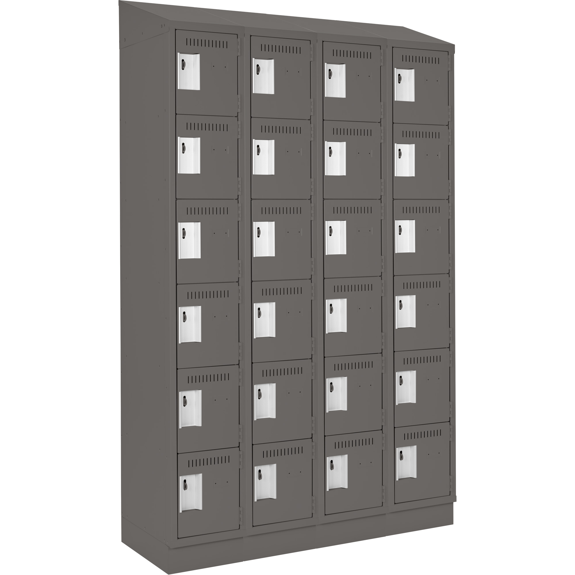 Petit casier Clean-Line, 6 niveaux, Bloc de 4, 18" x 72" x 18", Acier