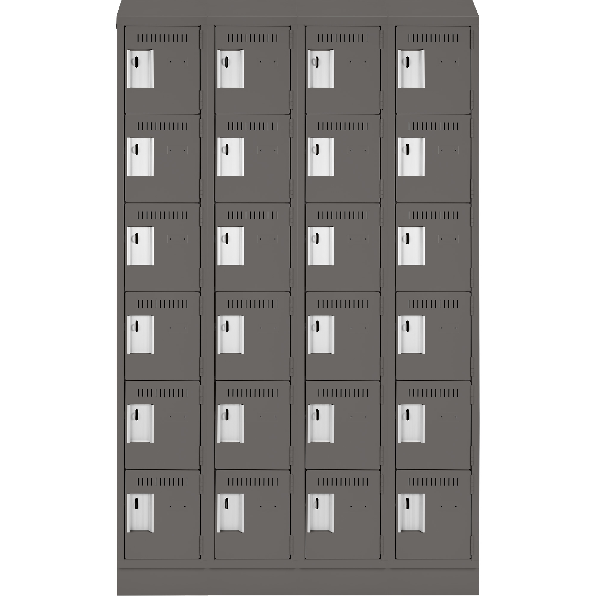 Petit casier Clean-Line, 6 niveaux, Bloc de 4, 18" x 72" x 18", Acier – Image 2