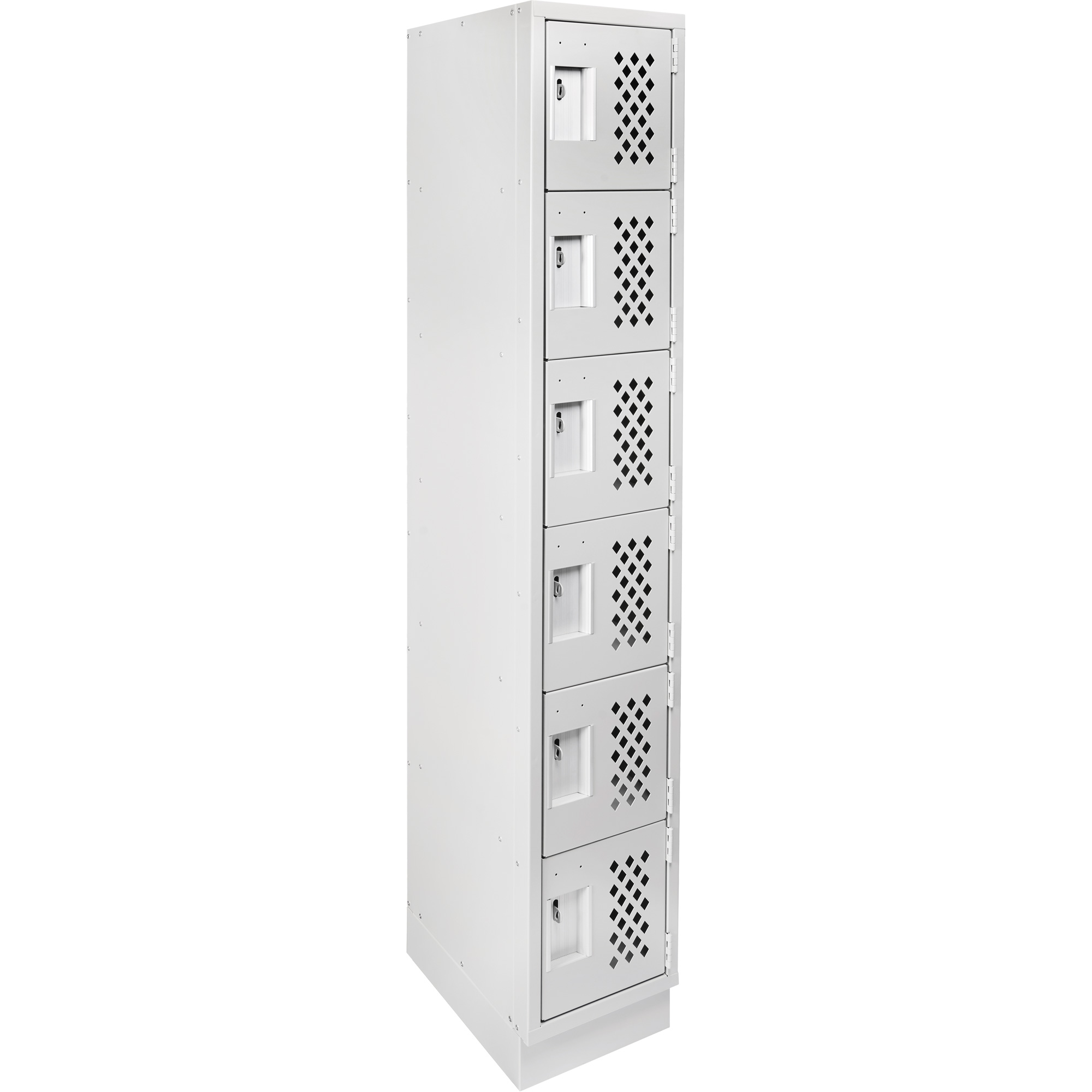 Petits casiers économiques assemblés et perforés Clean LineMC, 6 niveaux, 18" x 72" x 12", Acier
