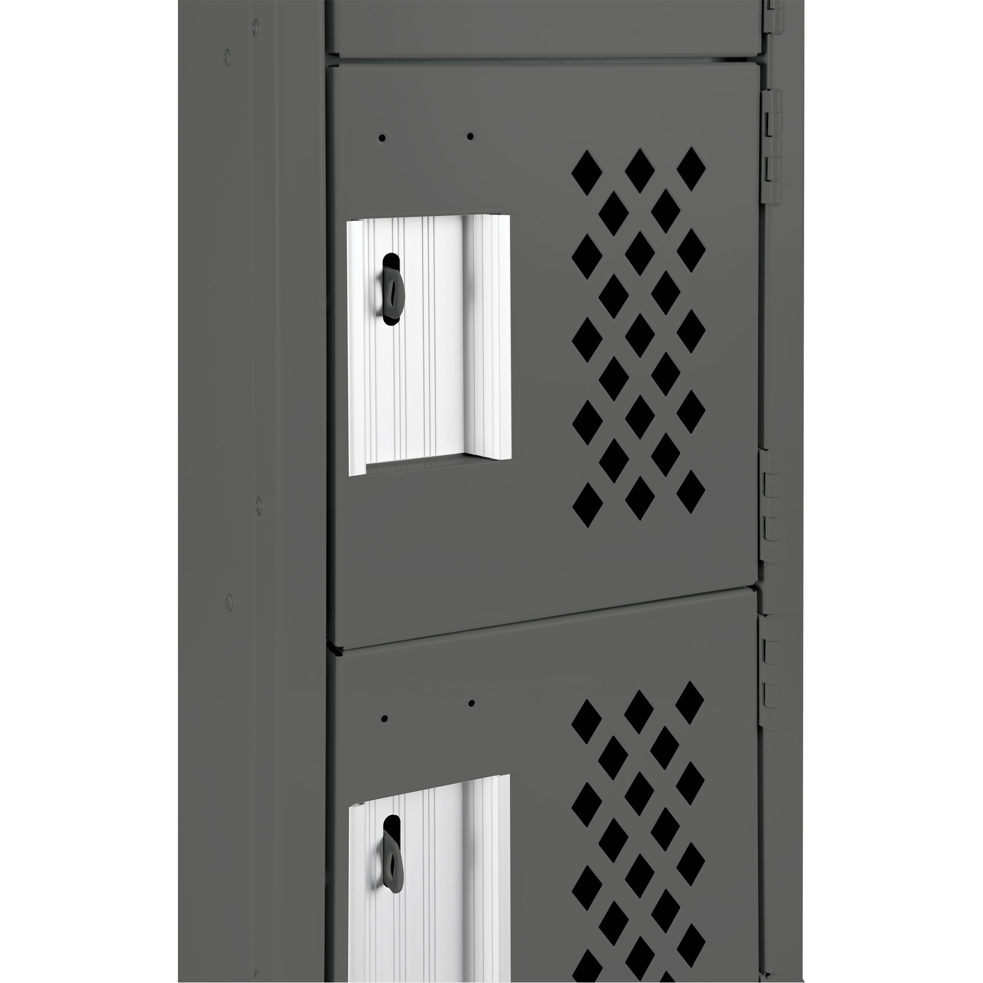 Petit casier perforé Clean-Line, 6 niveaux, Bloc de 2, 12" x 72" x 12", Acier – Image 5