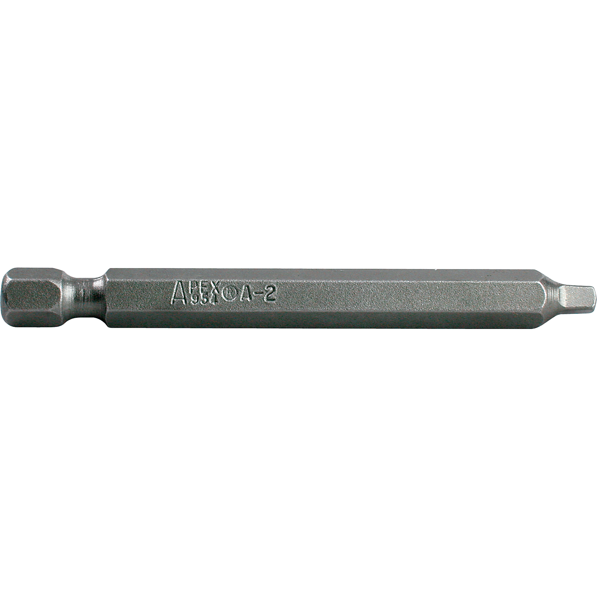 EMBOUTS À MANDRIN 1/4" CARRÉS À EMPREINTE RÉDUITE, Carrée, Embout #0, Prise 1/4", Longueur 1-15/16"