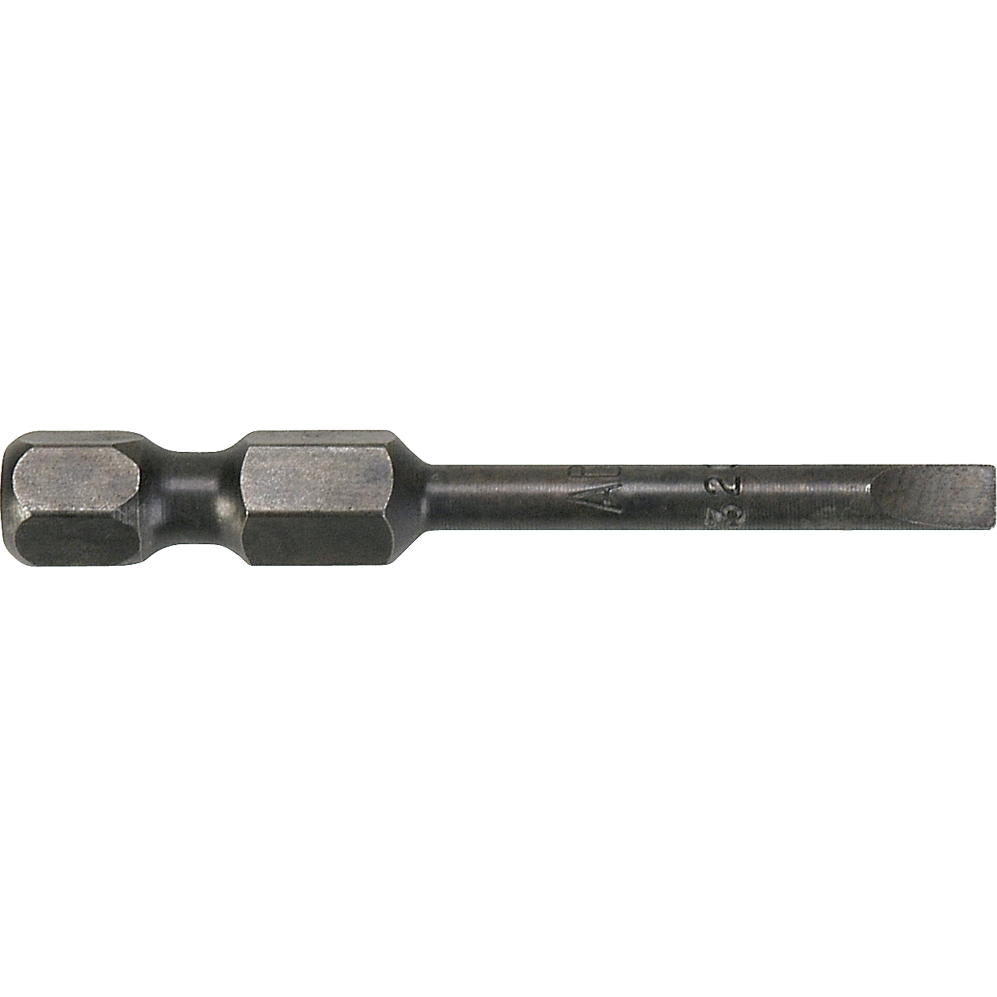 Embouts à mandrin - 1/4" PLATS, Fente, Embout 7/32", Prise 1/4", Longueur 1-15/16"