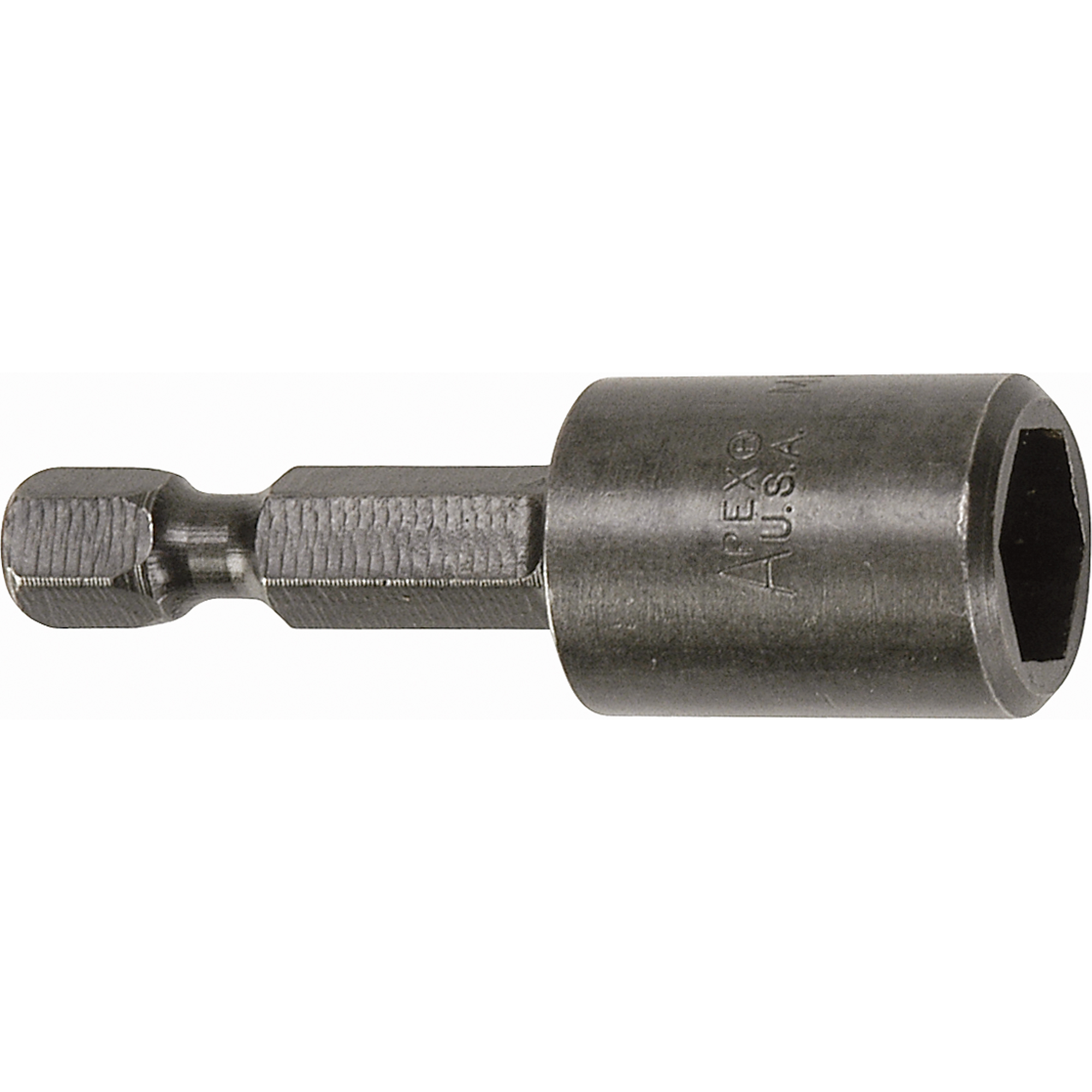 Tourne-écrou pour vis SAE de feuille métallique, Embout 1/4", Prise 1/4", 1-3/4" lo, Magnétique