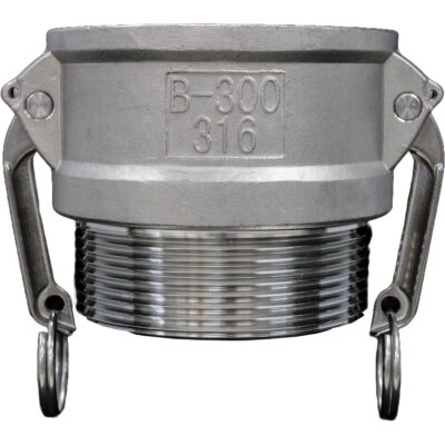 Accouplement à came et rainure, Acier inoxydable, Type B, 2-1/2", NPT mâle, 150 psi
