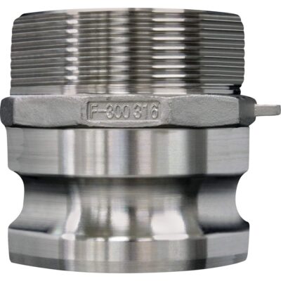Accouplement à came et rainure, Acier inoxydable, Type F, 2-1/2", NPT mâle, 150 psi