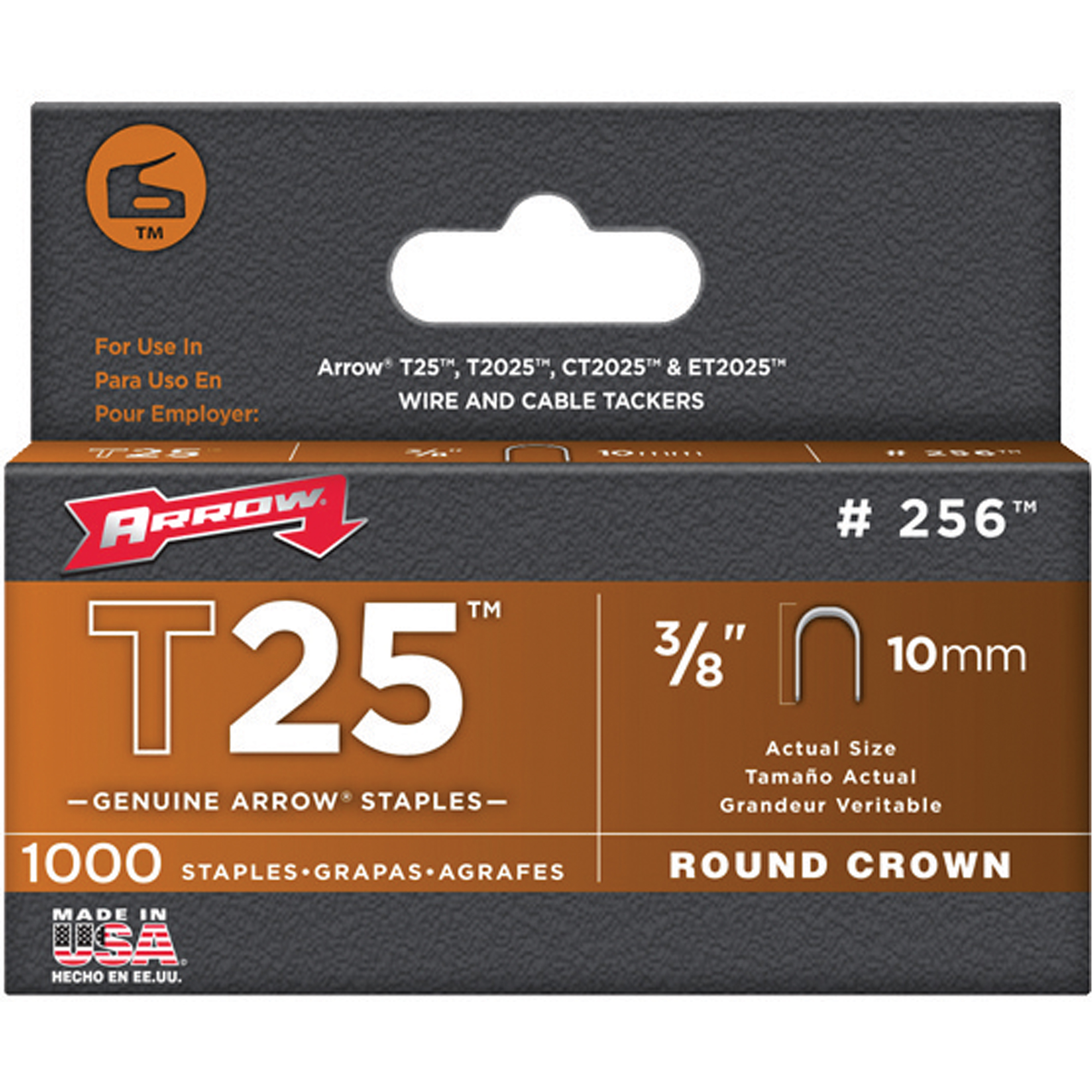 Agrafes, Calibre 16, Couronne 3/8", Longueur 10 mm
