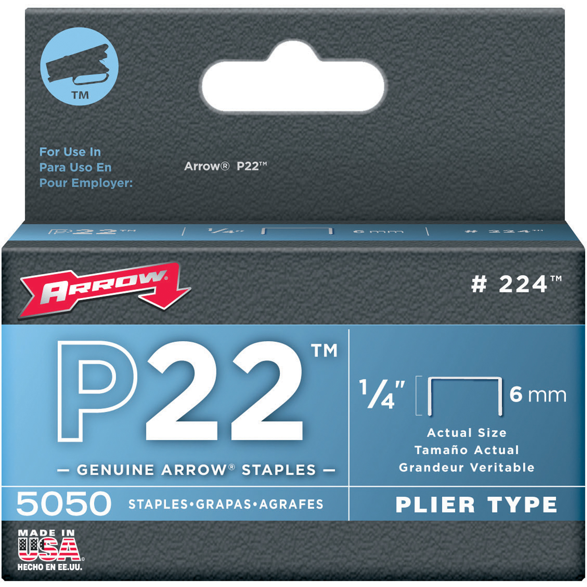 Agrafes pour pinces-agrafeuses, Couronne 1/4", Longueur 1/4"