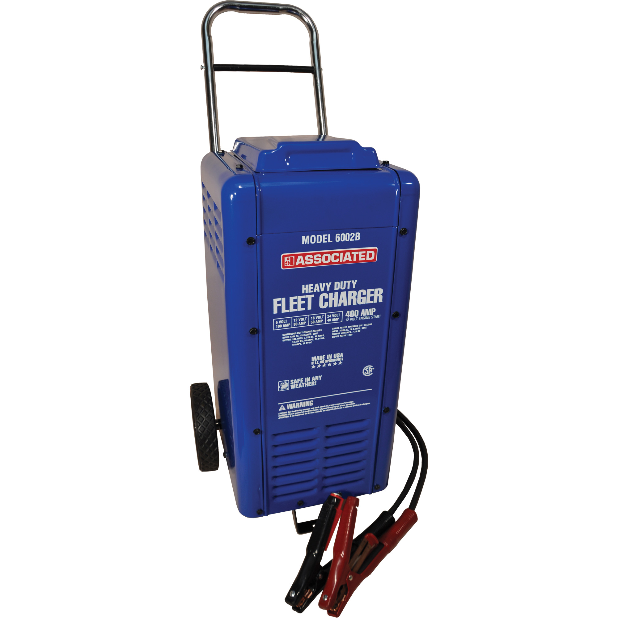 Chargeur 6/12/18/24 V de parc automobile à roues pour service intensif