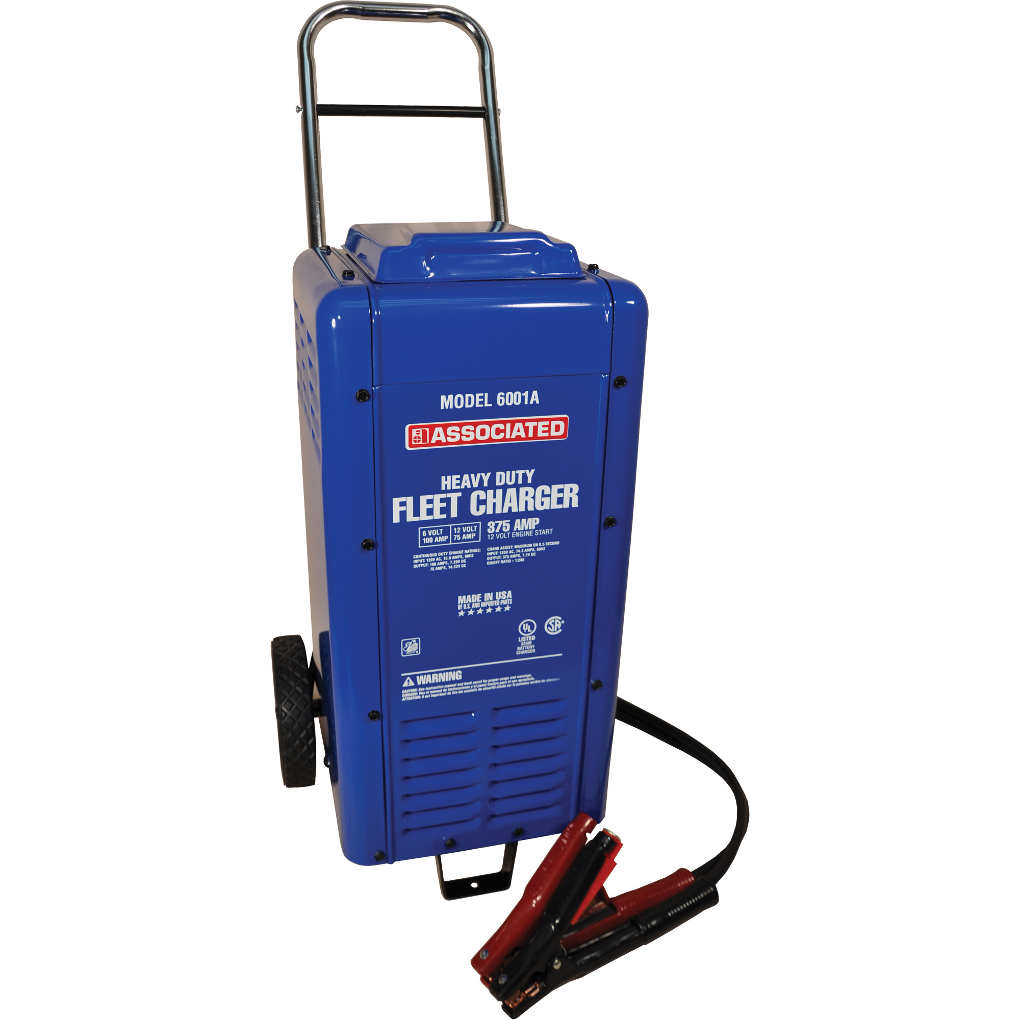 Chargeur 6,5 V de parc automobile à roues pour service intensif