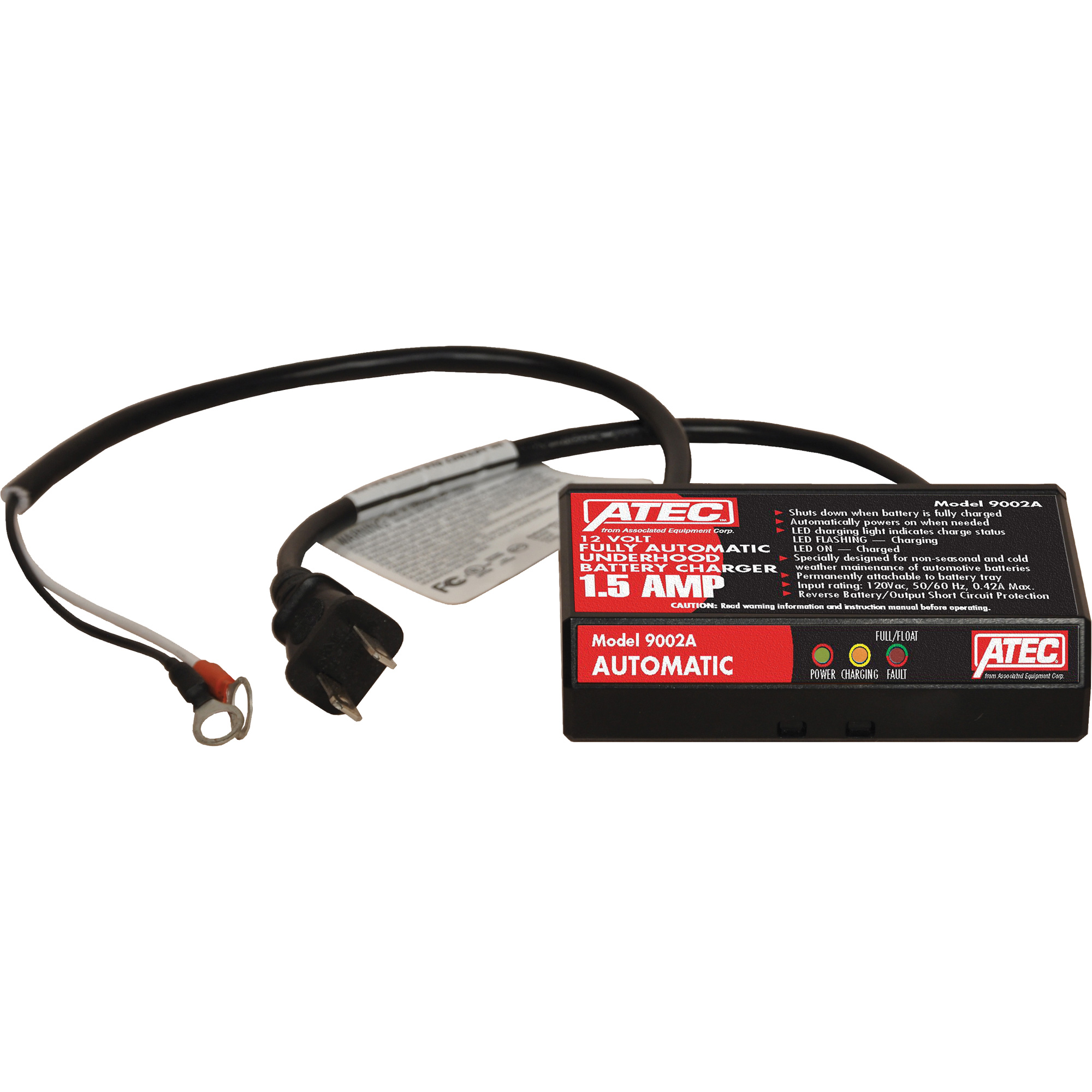 Chargeur/mainteneur de batterie automatique 12 V 1,5 A