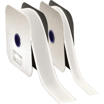 Attache, Boucle, 10 vg x 1", Adhésif, Blanc