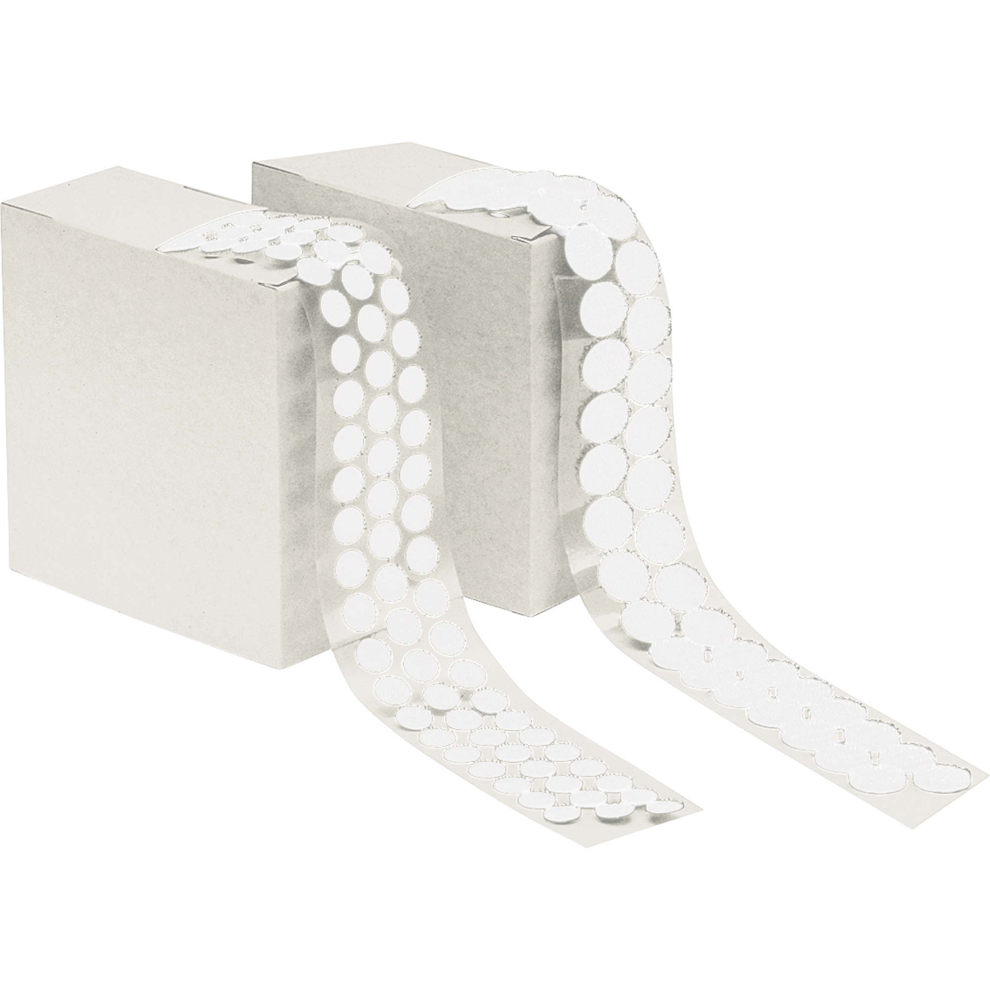 Attache en rondelle, Boucle, 1/2" dia., Adhésif, Blanc