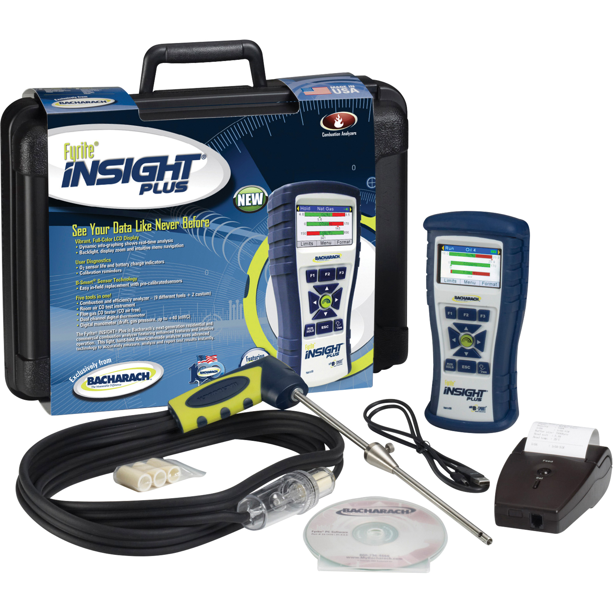 Trousse de rapport sur l’analyseur de combustion FyriteMD InsightMD Plus