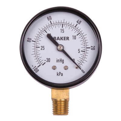 Manomètres, 2-1/2", 0" - 30" Hg Vac., Fixation inférieure, Analogique