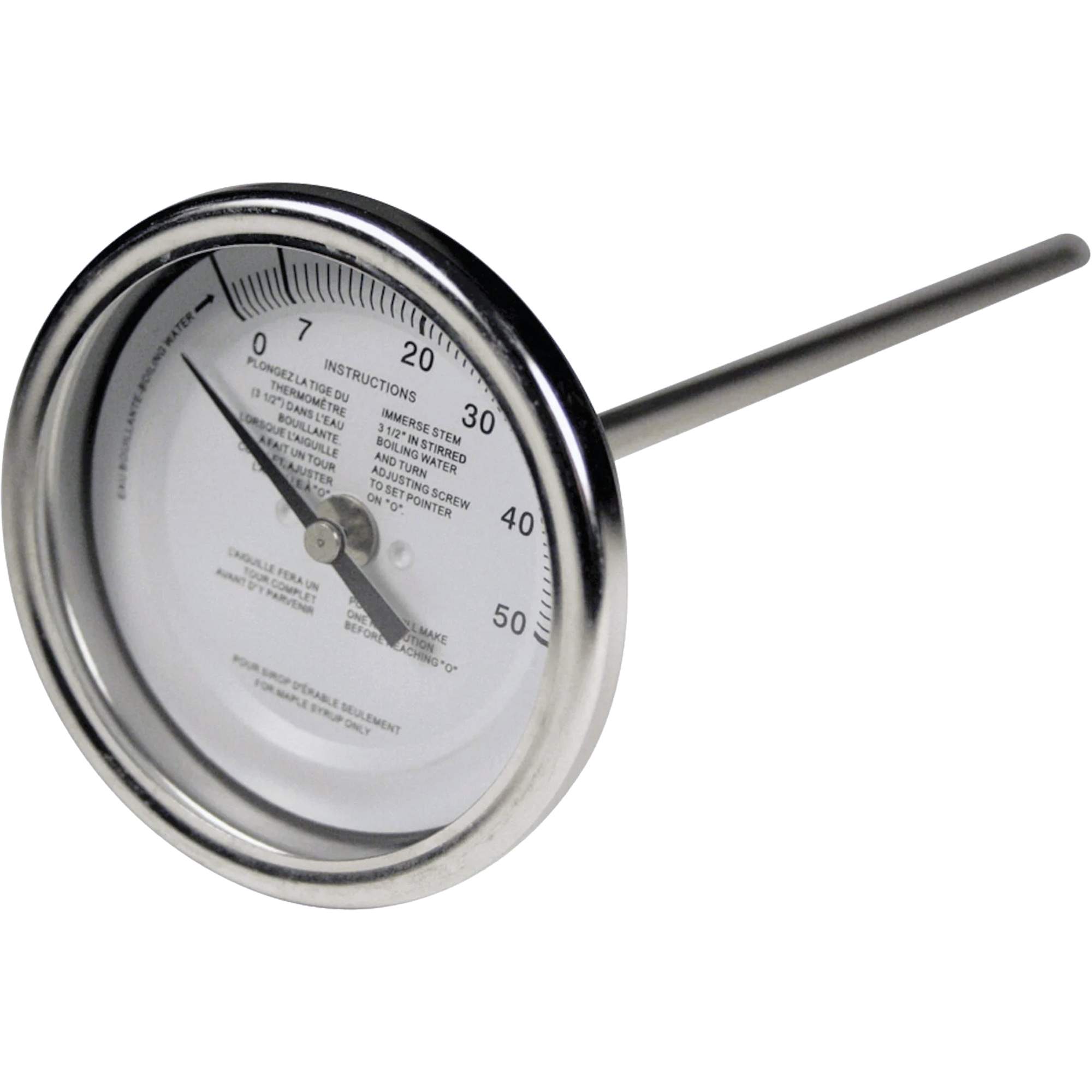 Thermomètre à tige sirop d'érable 5", Contact, Analogique
