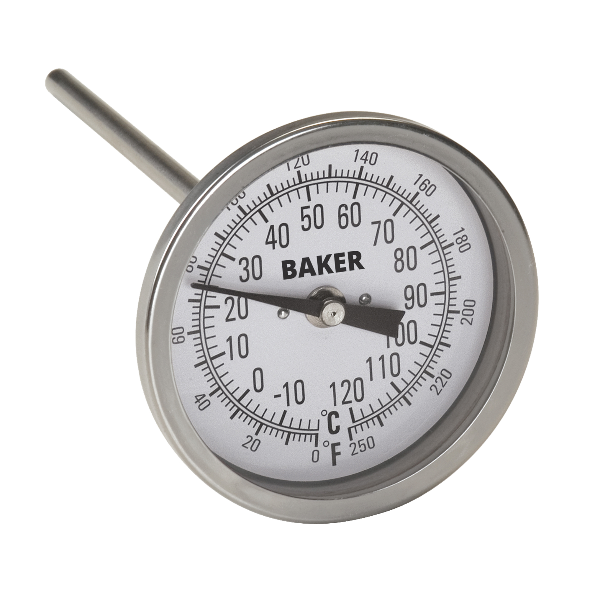 Thermomètres bilames, Contact, Analogique, 0-250°F (-20-120°C)