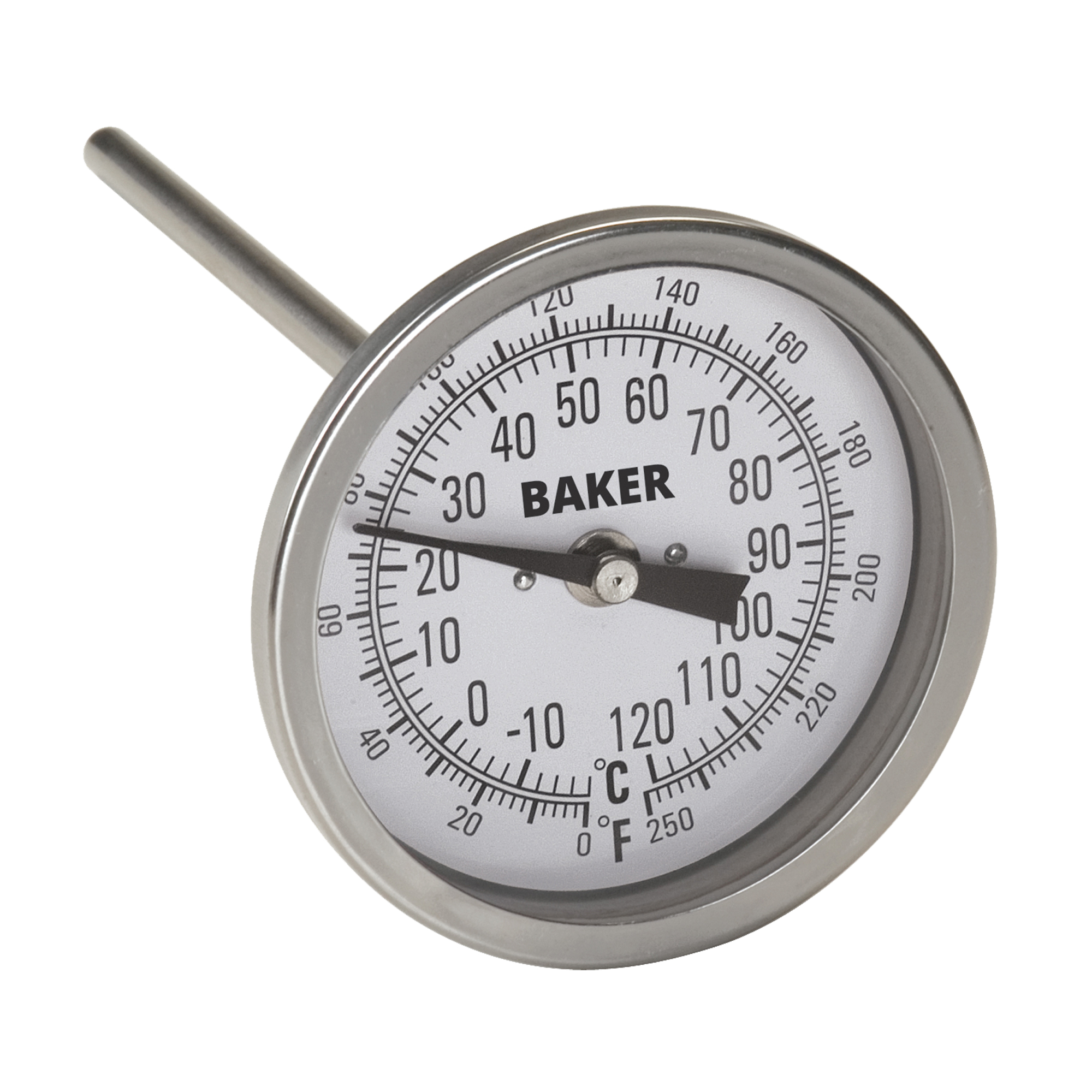 Thermomètres bilames, Contact, Analogique, 0-250°F (-20-120°C)
