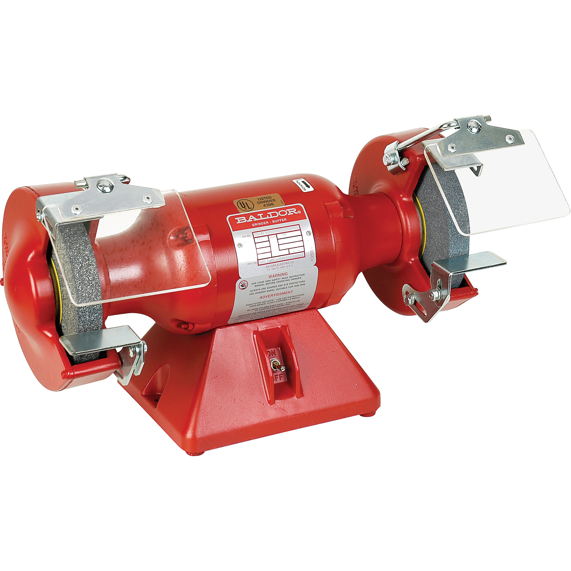 Meuleuse d'établi industrielle, Dia de roue 7", 0,5 CV, 3600 tr/min