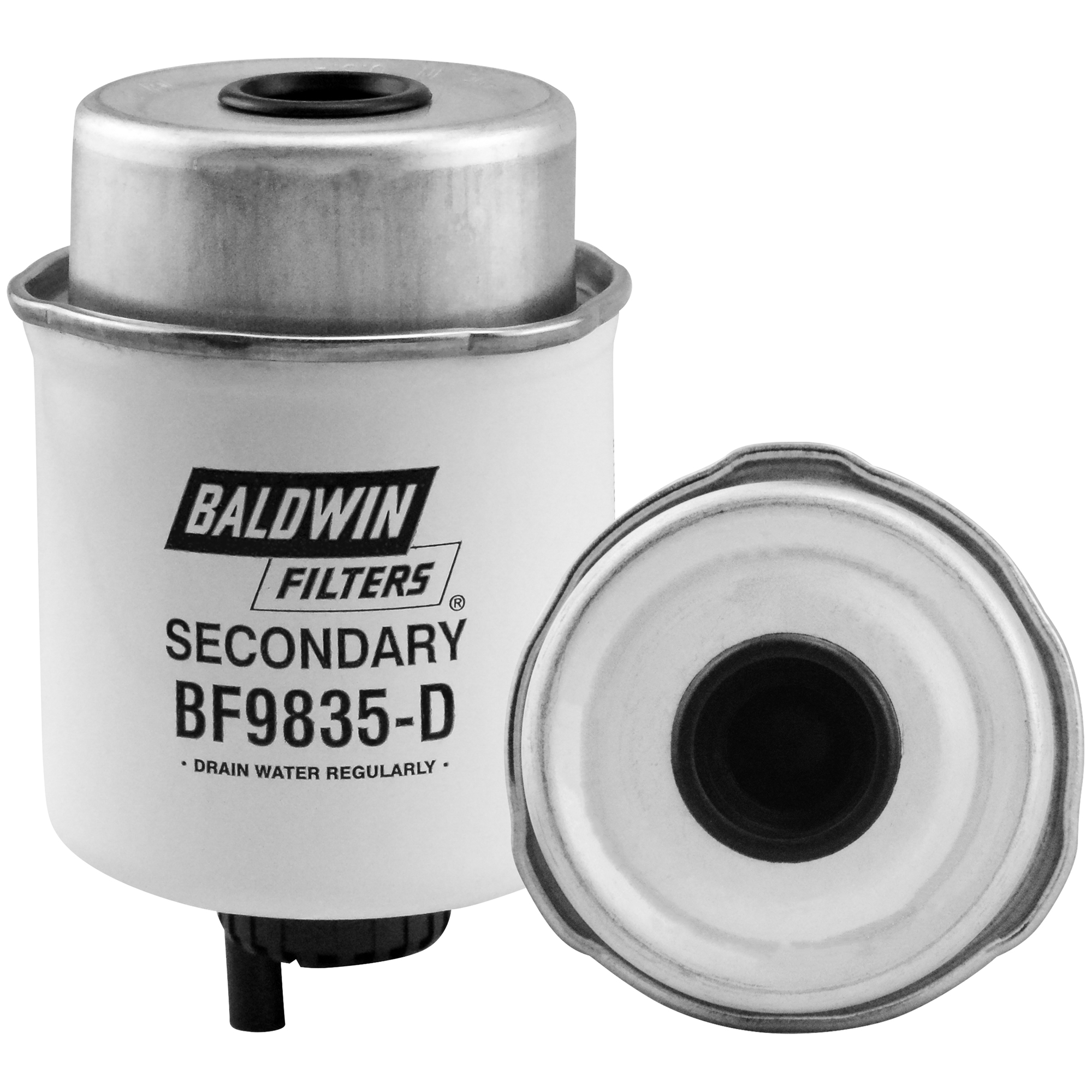 BF9835-D Élément de filtre à carburant secondaire avec drain