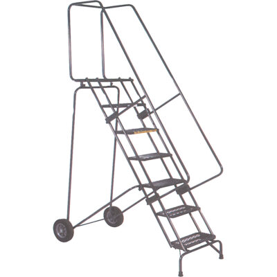 Échelles mobiles Fold-N-Store, 10 marches, Perforé, Hauteur 100"