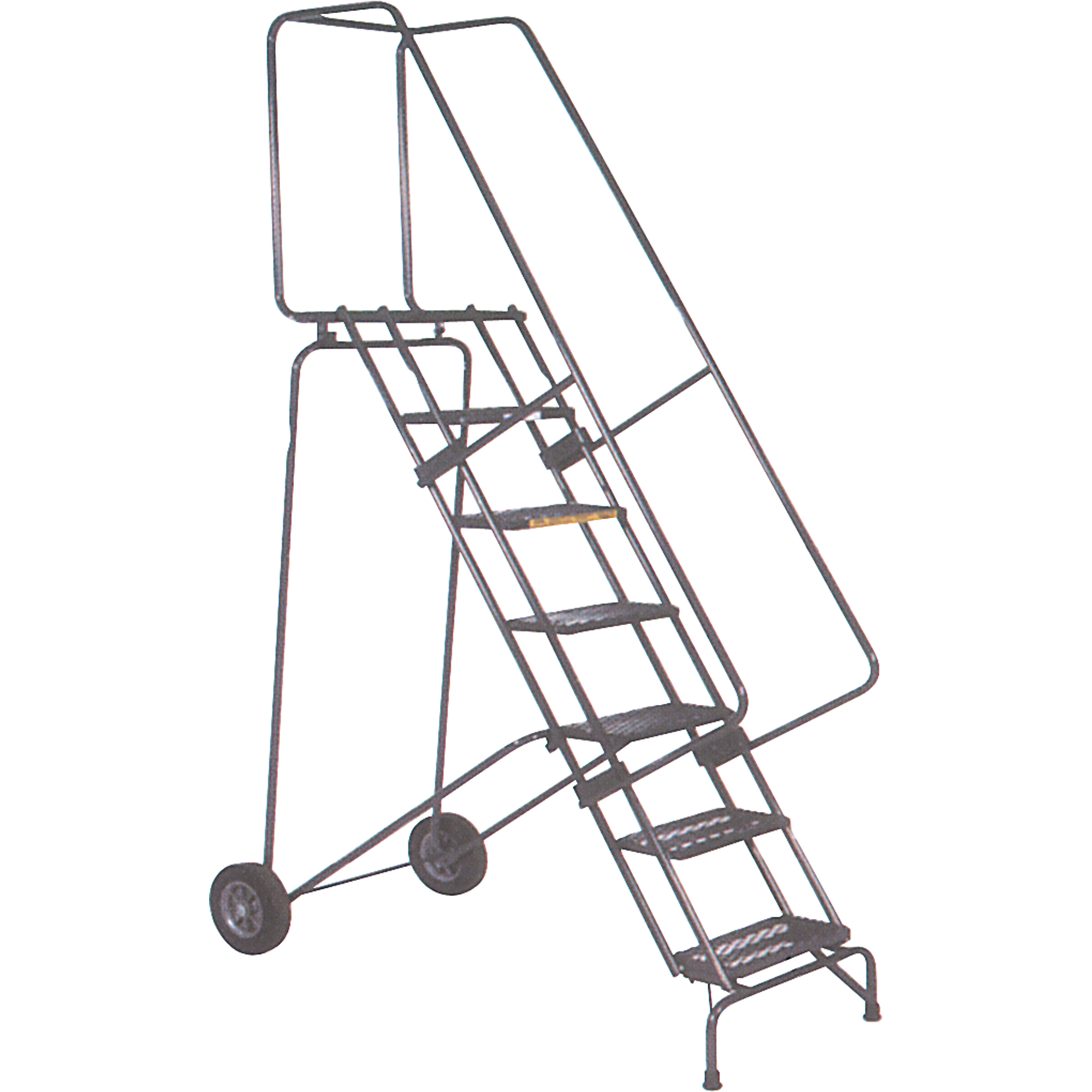 Échelles mobiles Fold-N-Store, 10 marches, Perforé, Hauteur 100"