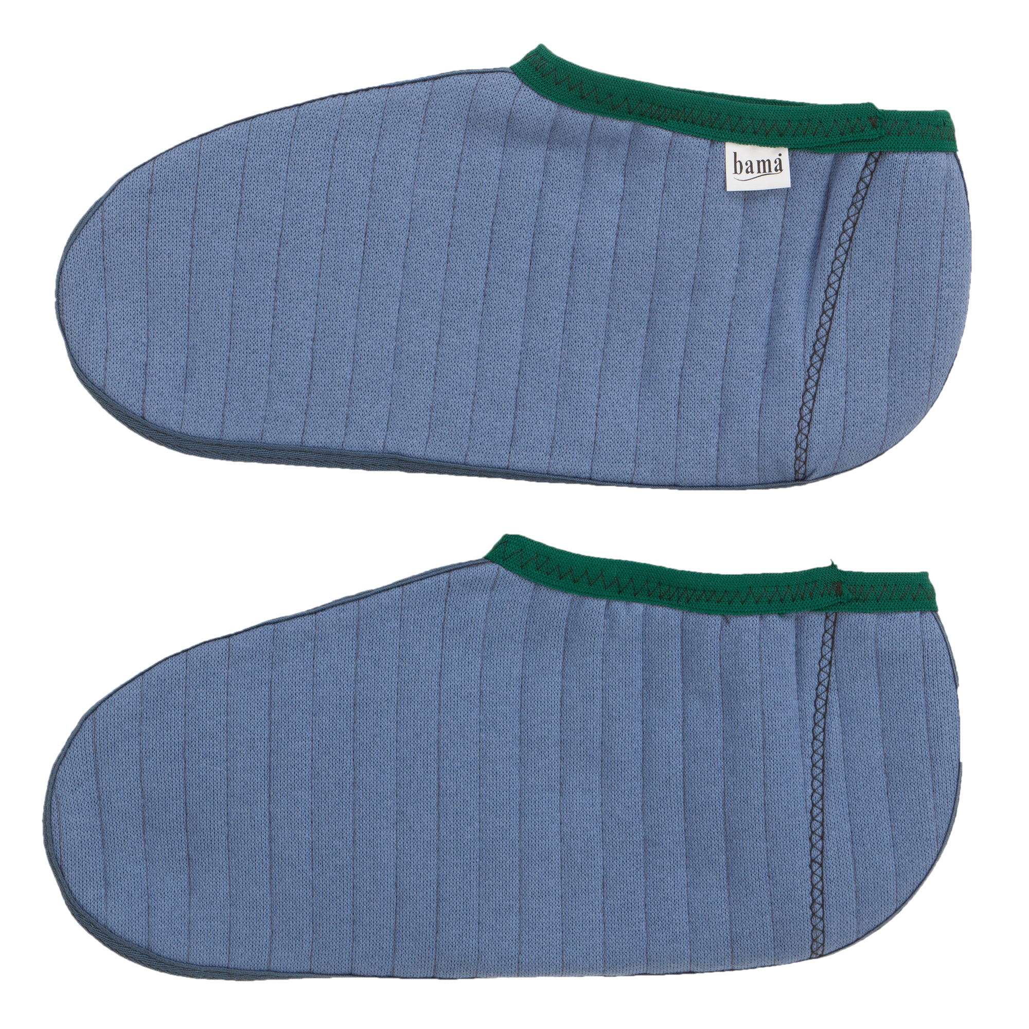 Chaussons pour bottes en caoutchouc, Hommes, T-Grand, Bleu/Vert, Coton/Molleton