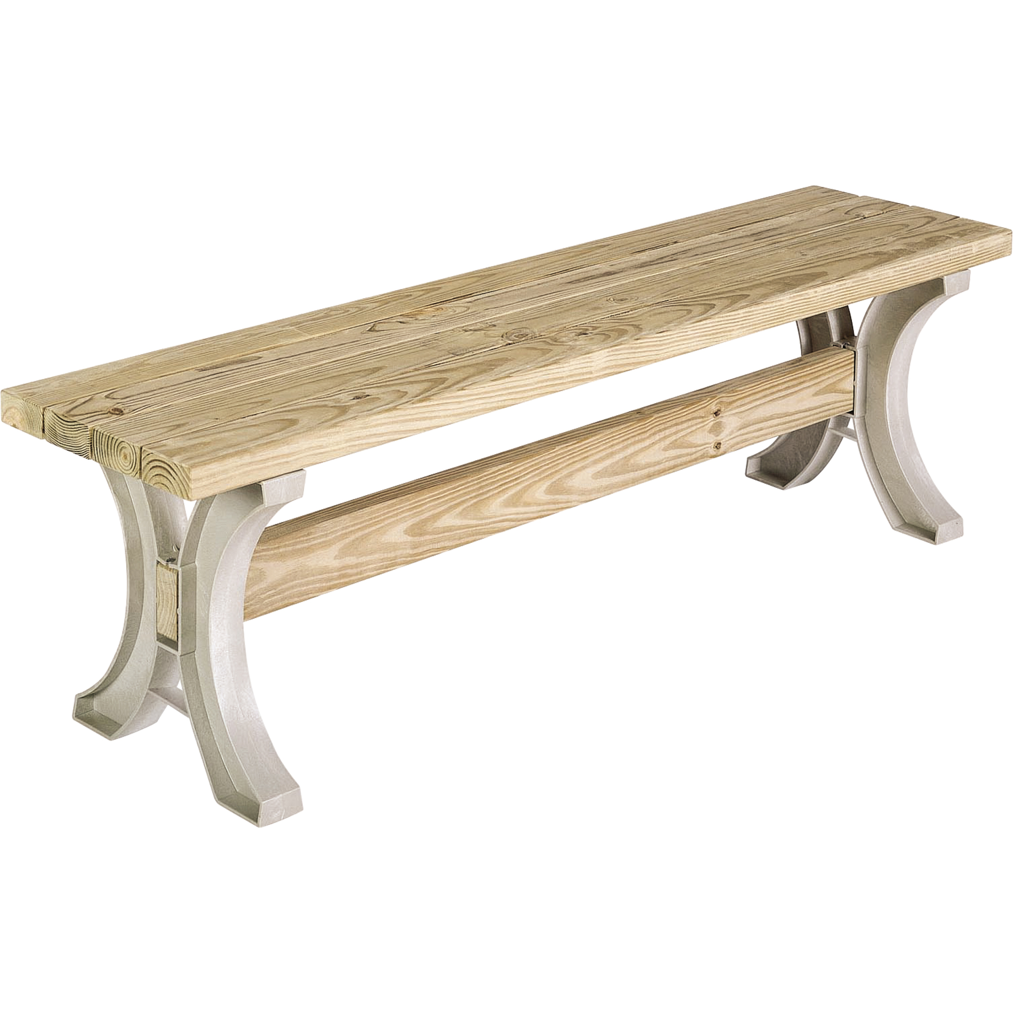 Banc/Table à pique-nique BasicsMD, Plastique, 96" lo x 15" la x 17" h, Sable