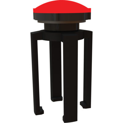 Balise stroboscopique rouge et support pour le système de barrière PLUS, Noir
