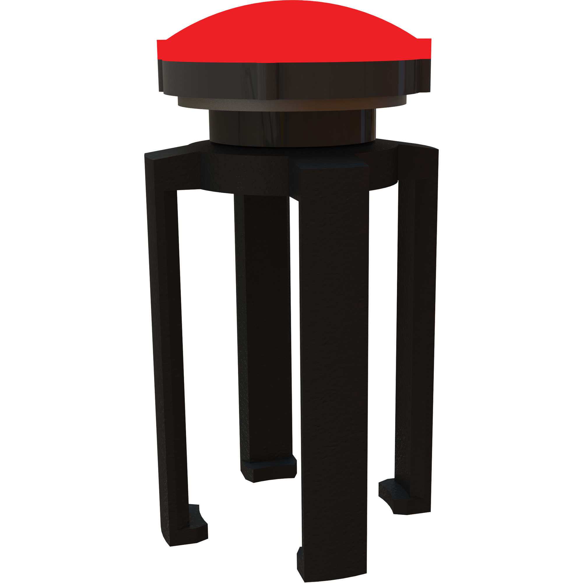 Balise stroboscopique rouge et support pour le système de barrière PLUS, Noir