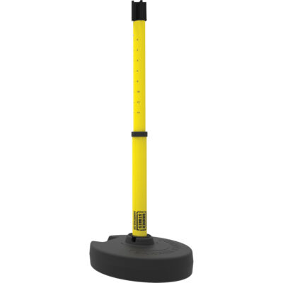 Base pour montant de barrière PLUS, Hauteur de 42", Jaune