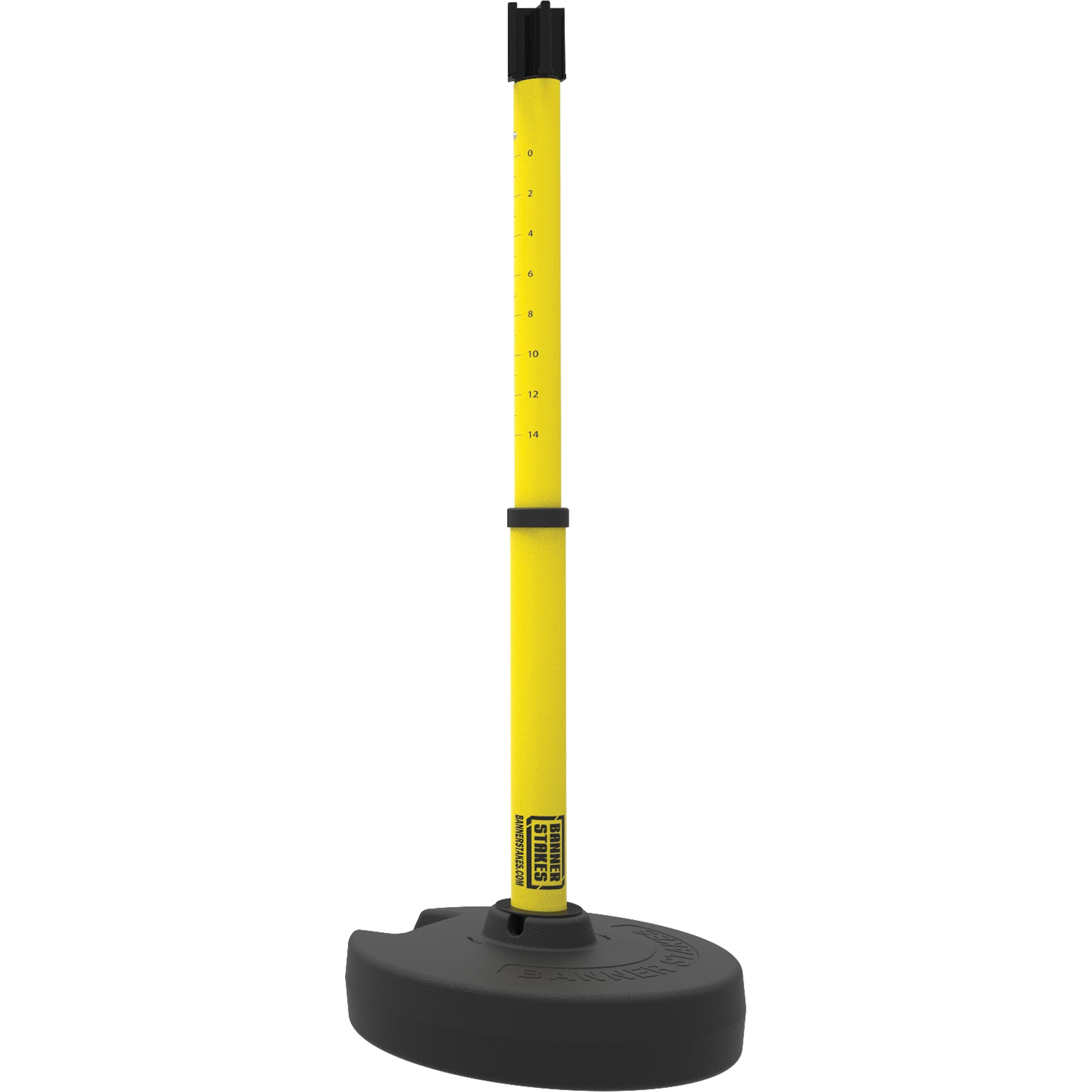 Base pour montant de barrière PLUS, Hauteur de 42", Jaune