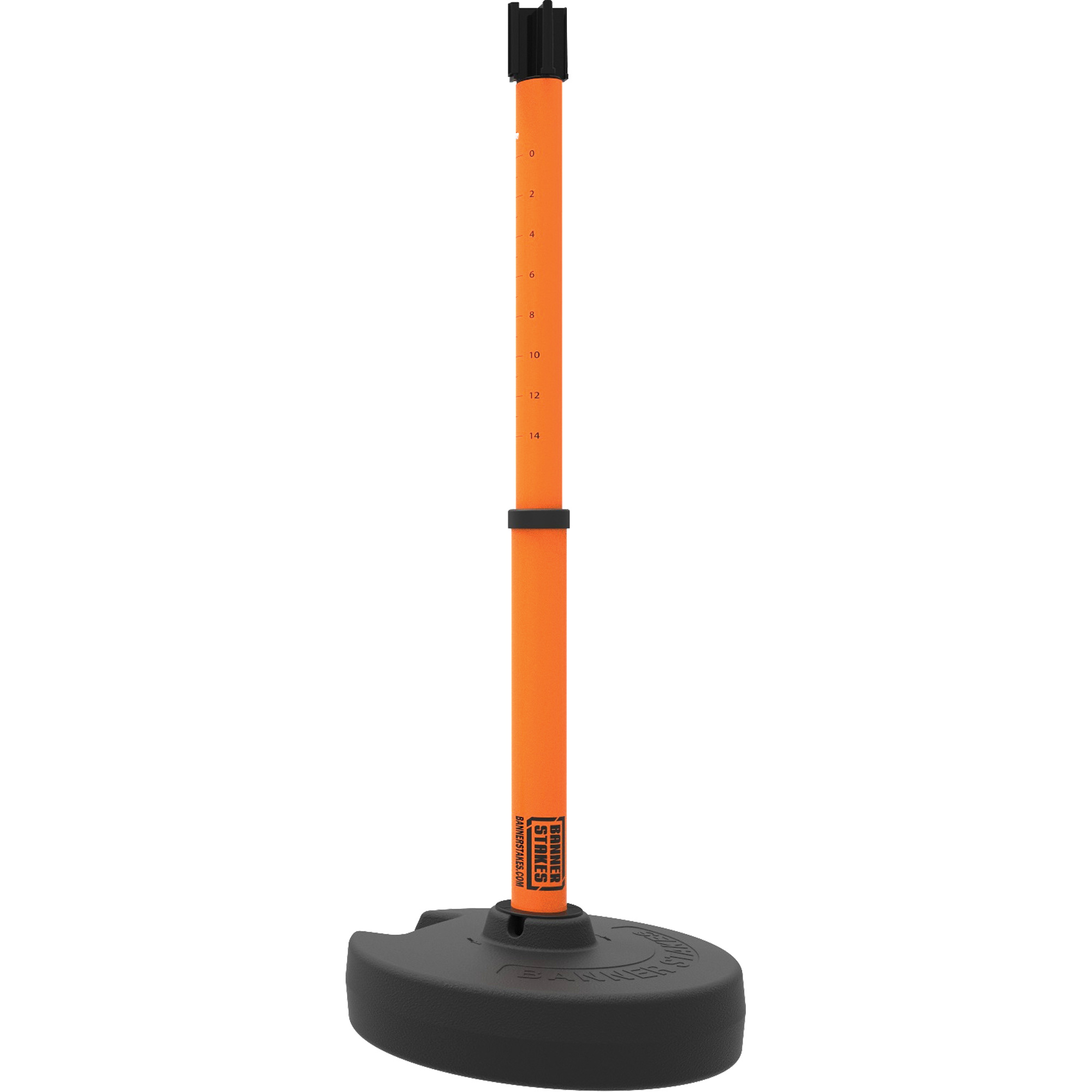 Base pour montant de barrière PLUS, Hauteur de 42", Orange