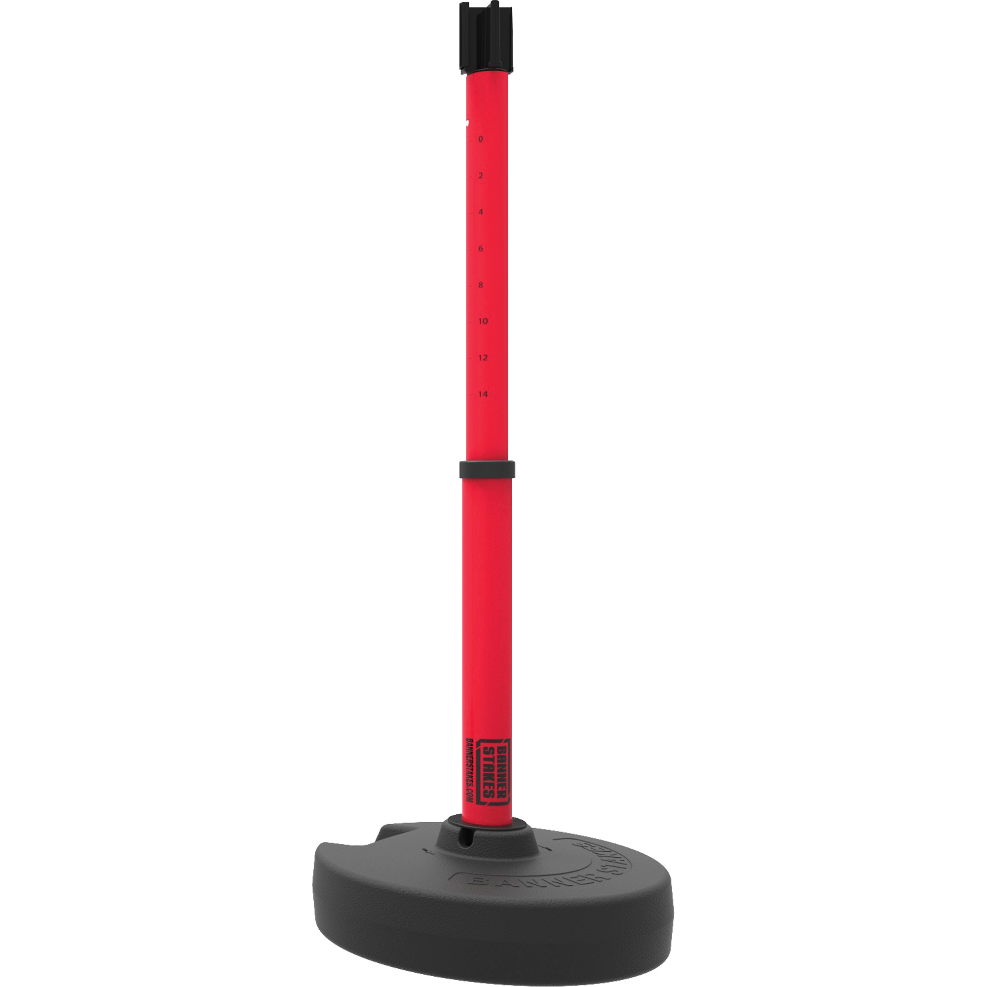 Base pour montant de barrière PLUS, Hauteur de 42", Rouge