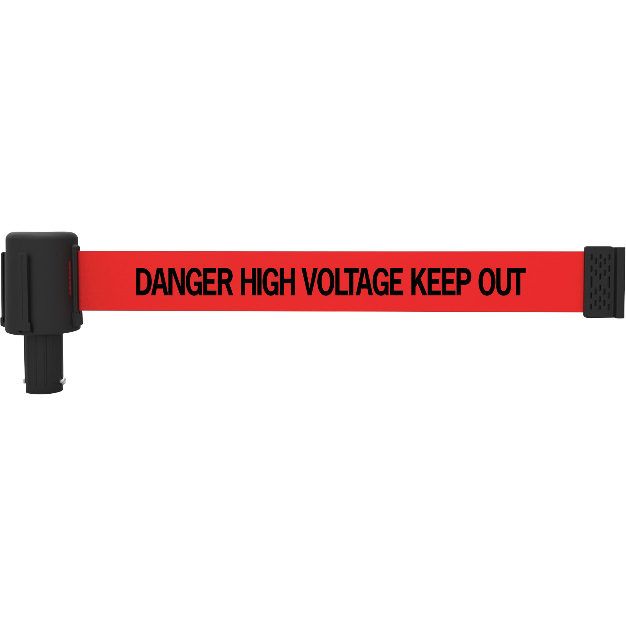 Cassettes de bannière PLUS, Danger High Voltage Keep Out, 15', Ruban Rouge