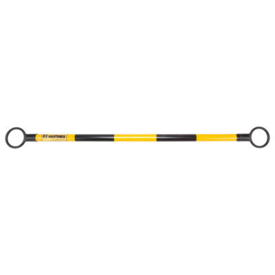 Barre télescopique pour barricade, Longueur déployée de 85", Noir/Jaune
