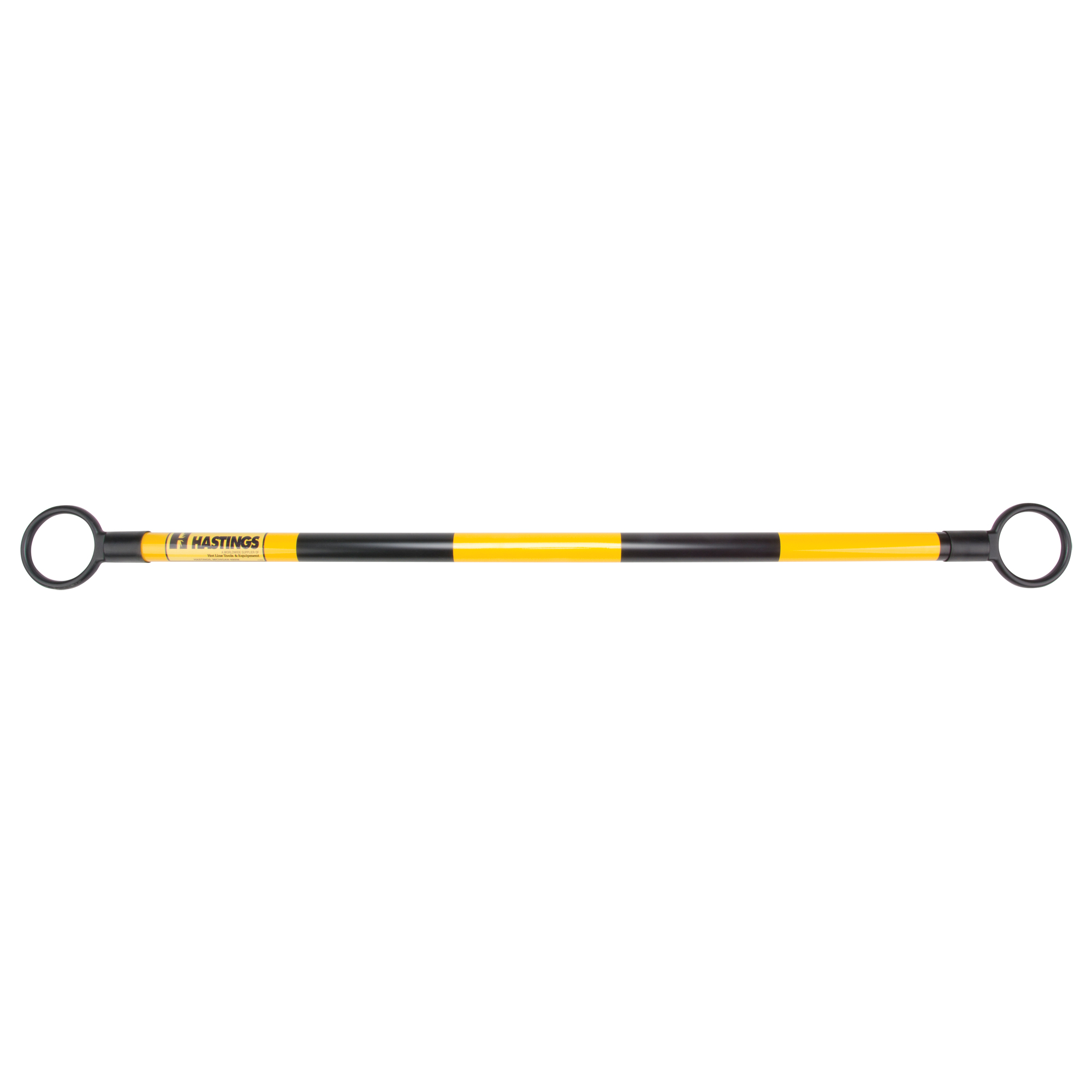 Barre télescopique pour barricade, Longueur déployée de 85", Noir/Jaune