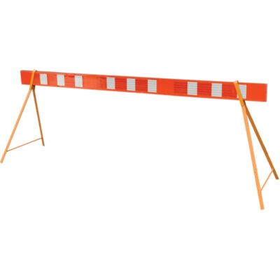 Barricade de rue, En A, 96" lo x Orange/Blanc