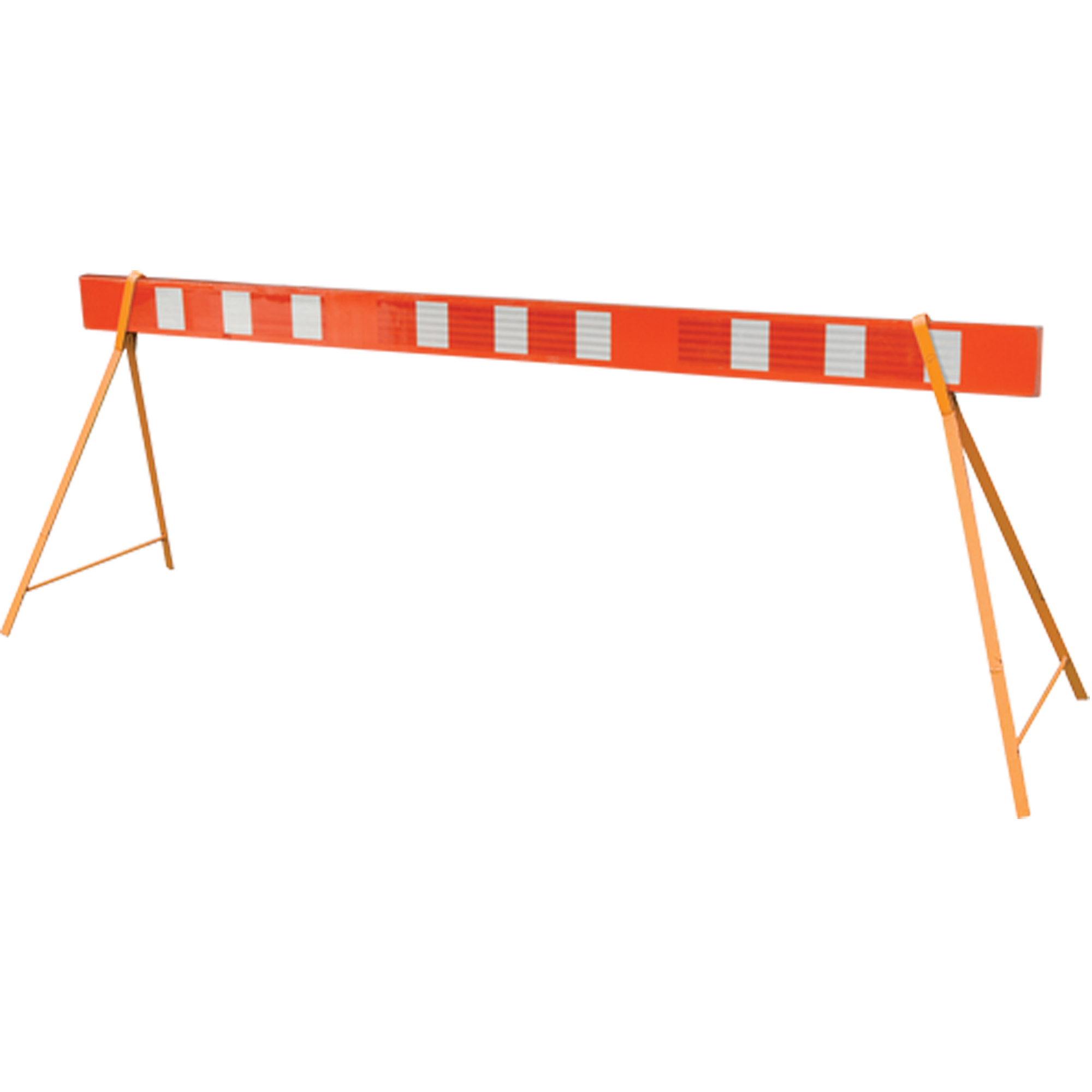 Barricade de rue, En A, 96" lo x Orange/Blanc