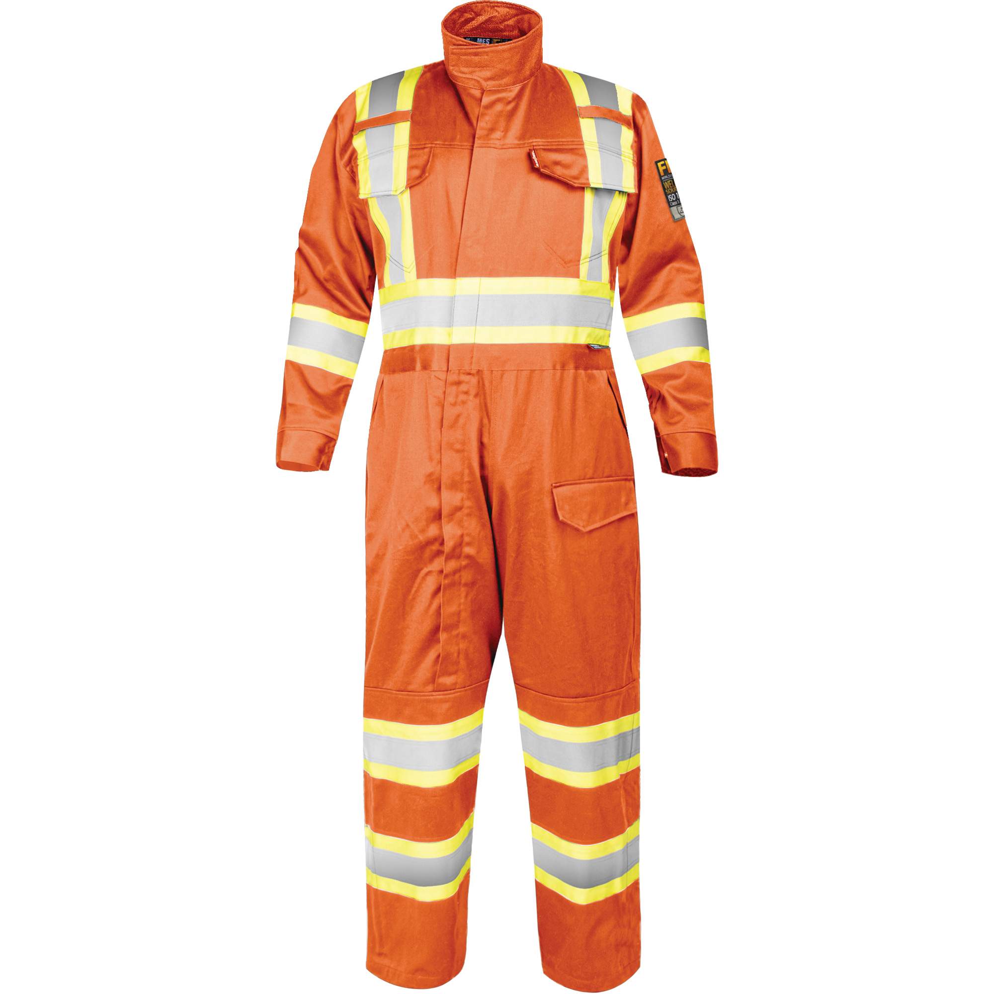 Combinaison ignifugée avec bandes haute visibilité, Taille 3T-Grand, Orange