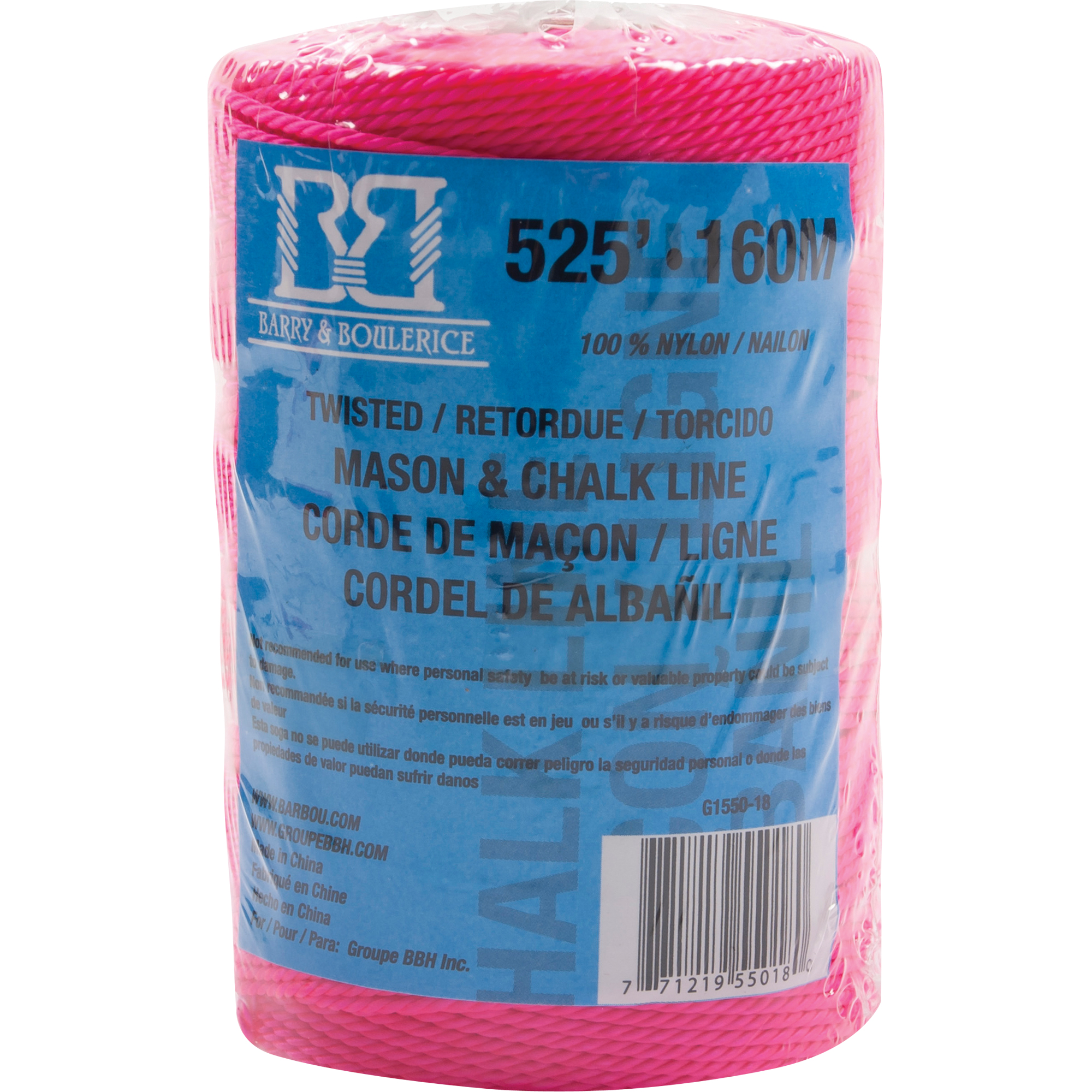 Corde pour maçon/ligne de craie, 525', Nylon