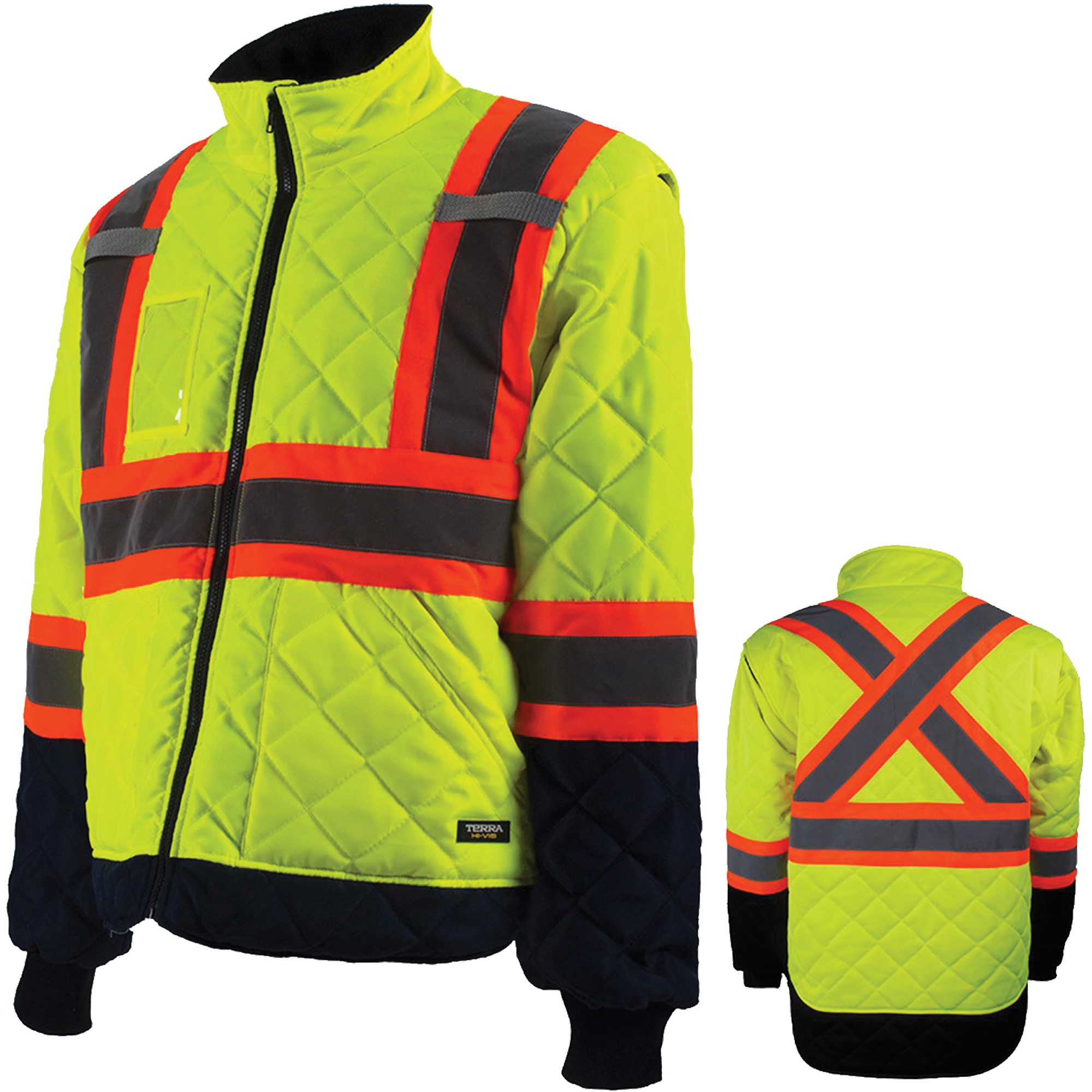 Manteau pour installations frigorifiques, Polyester, Orange haute visibilité, 2T-Grand