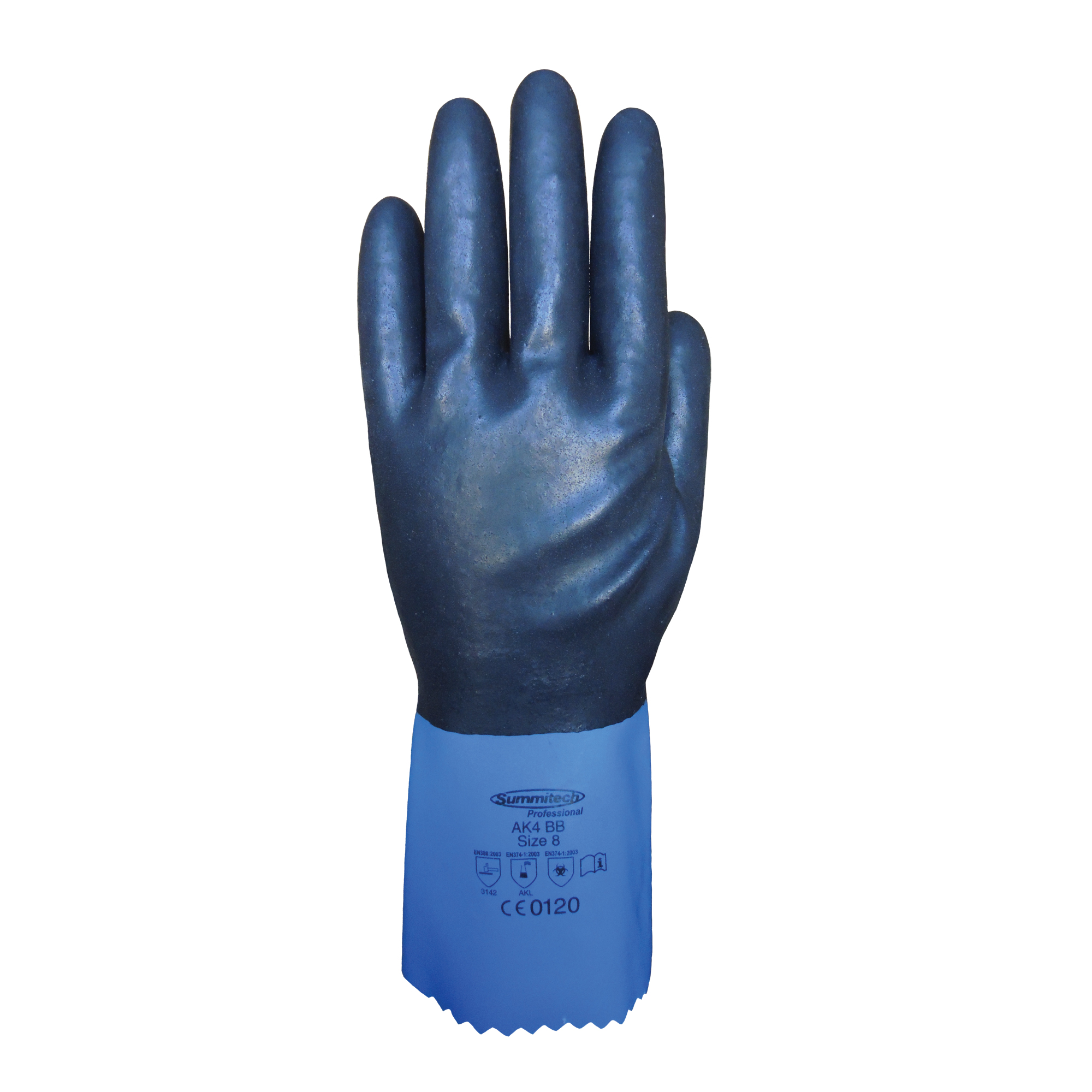 Gants entièrement trempés et résistants aux produits chimiques SummitechMC, Taille T-Grand/10, 11,8" lo, Chloroprène, Doublure en Poly-coton, 59 mils